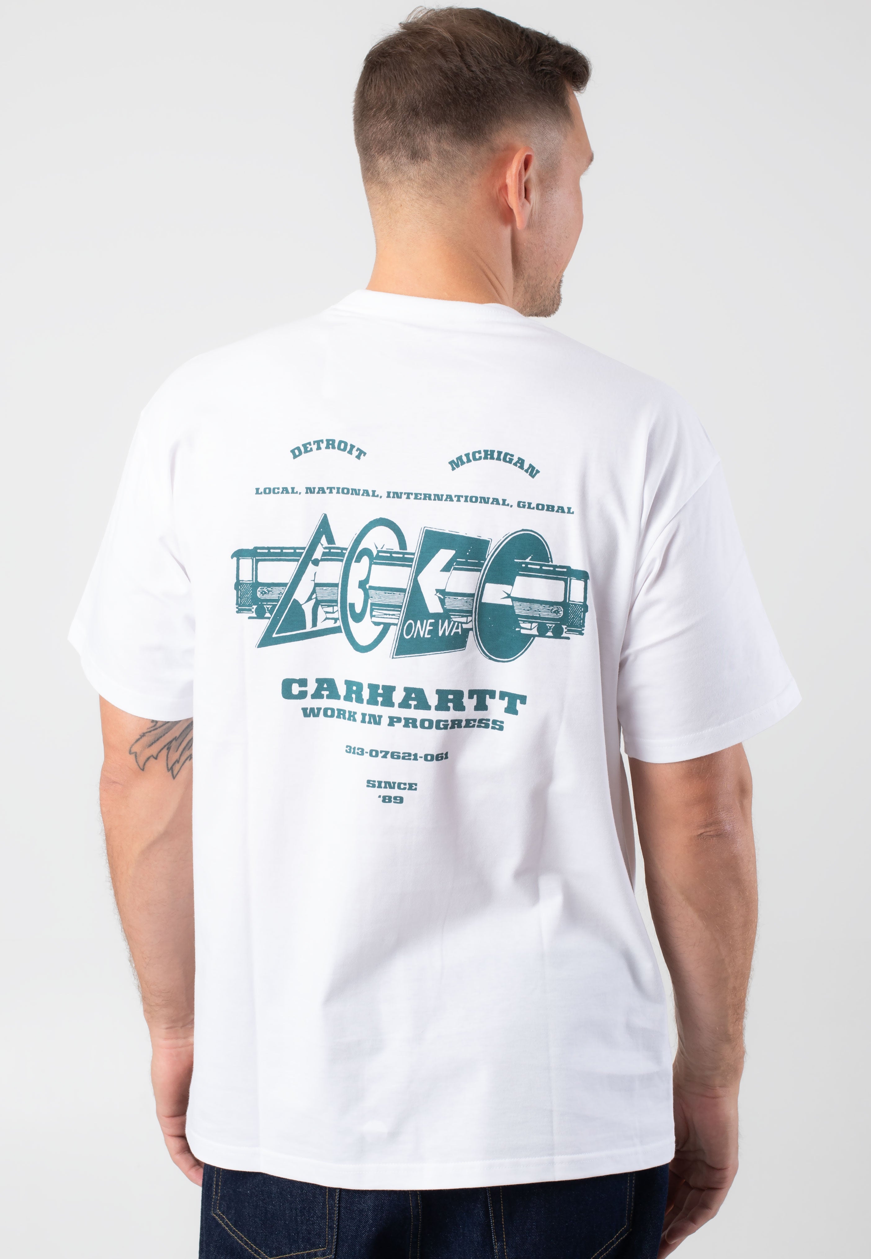 Carhartt WIP - Runaway White/Malachite - T-Shirt 2025 Online