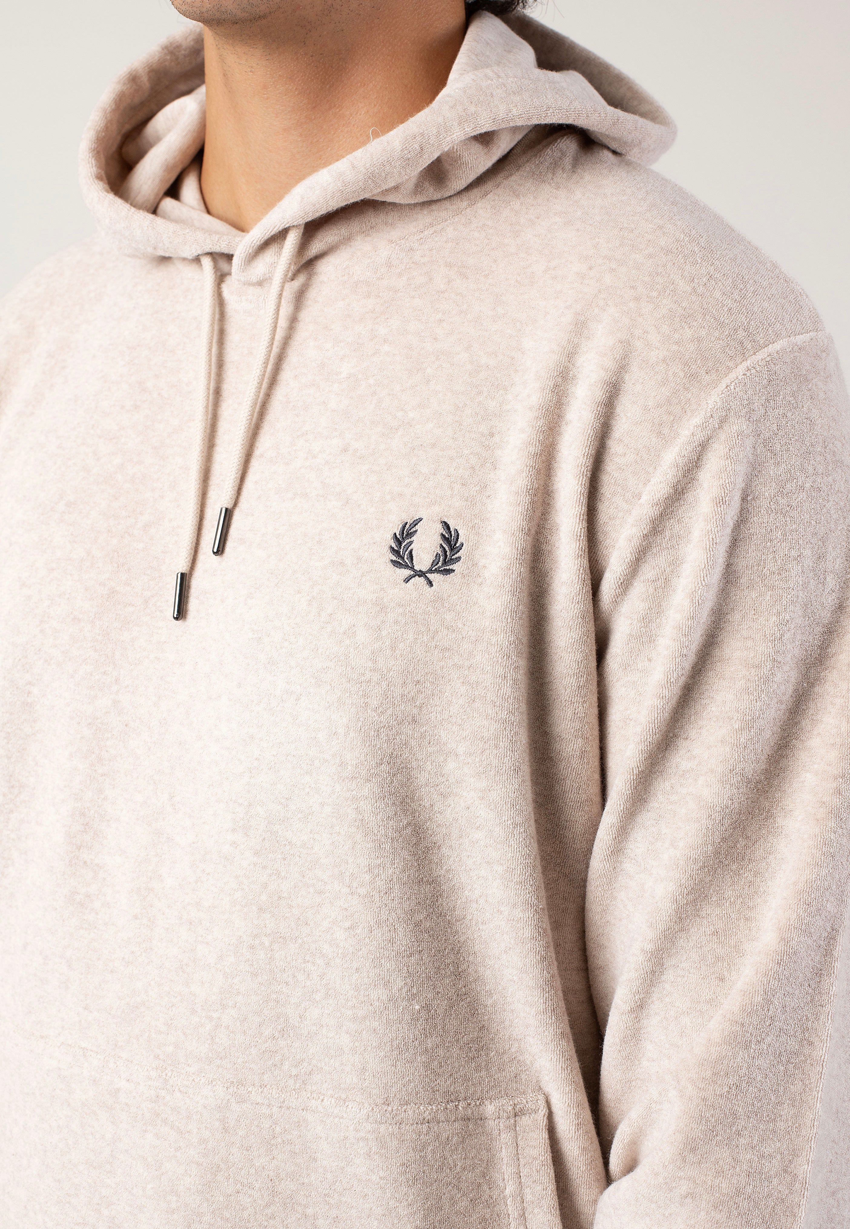 Fred Perry - Towelling Crew Neck Porridge Marl - Hoodie Sale Great Deals