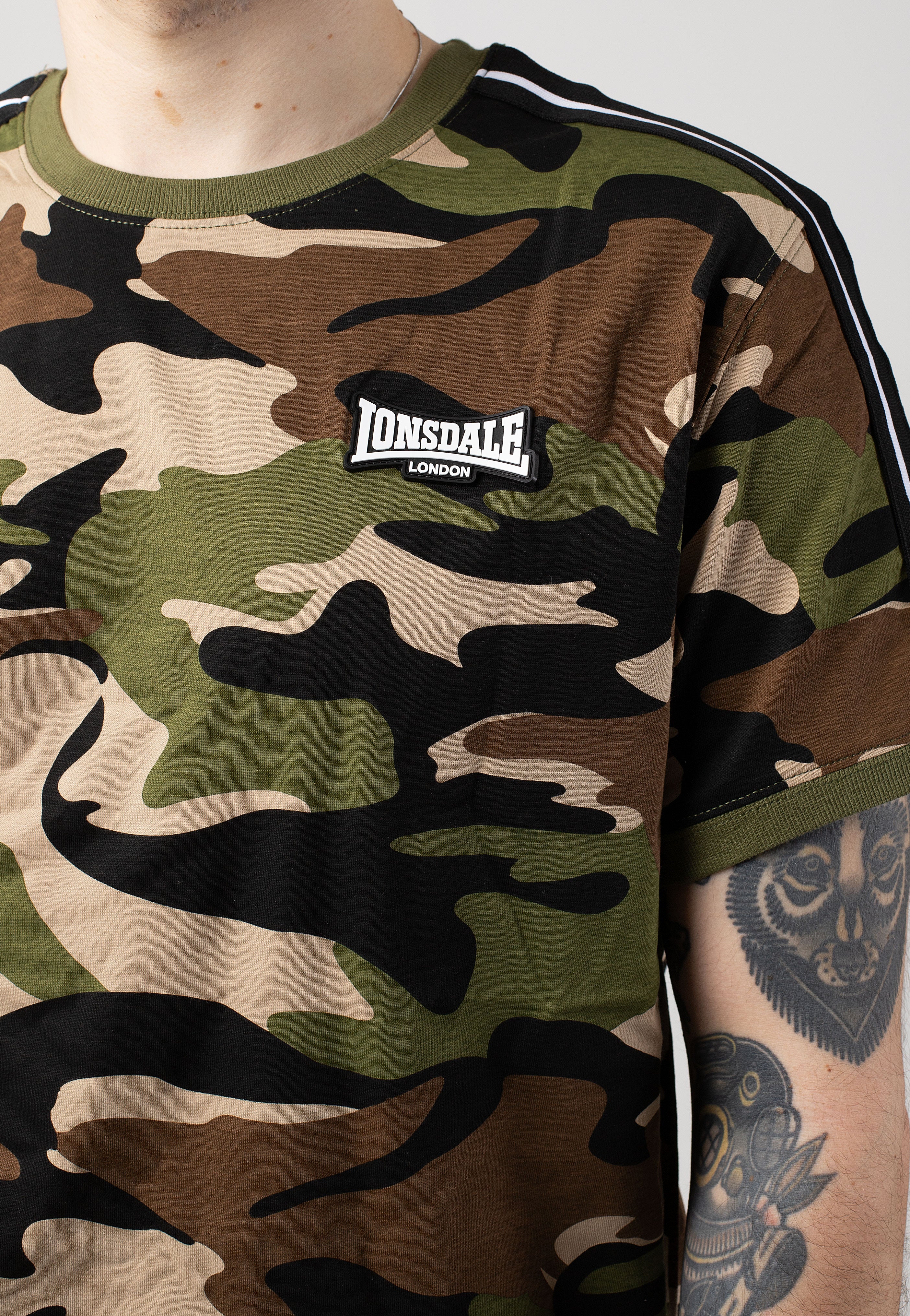 Lonsdale - Gunnista Camo Woodland - T-Shirt Buy Cheap Fake