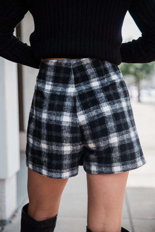 Sweet Escapes Black Plaid Skort Clearance Footlocker Pictures