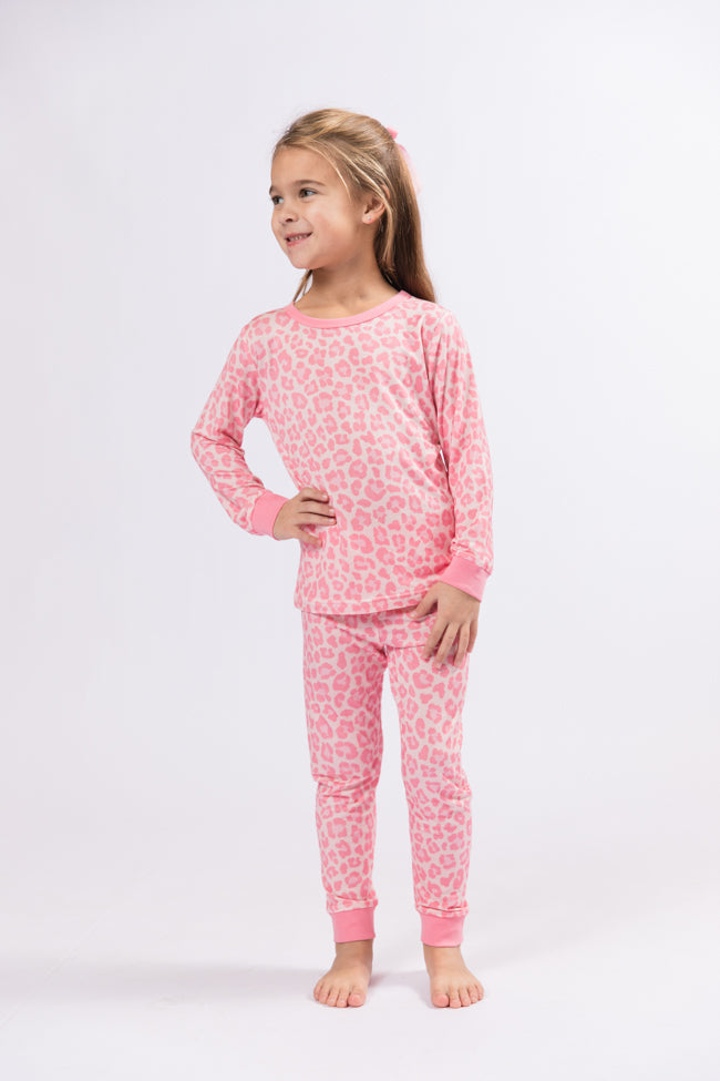 Kid's Sweet Dreams Pink Leopard Pajama Set FINAL SALE