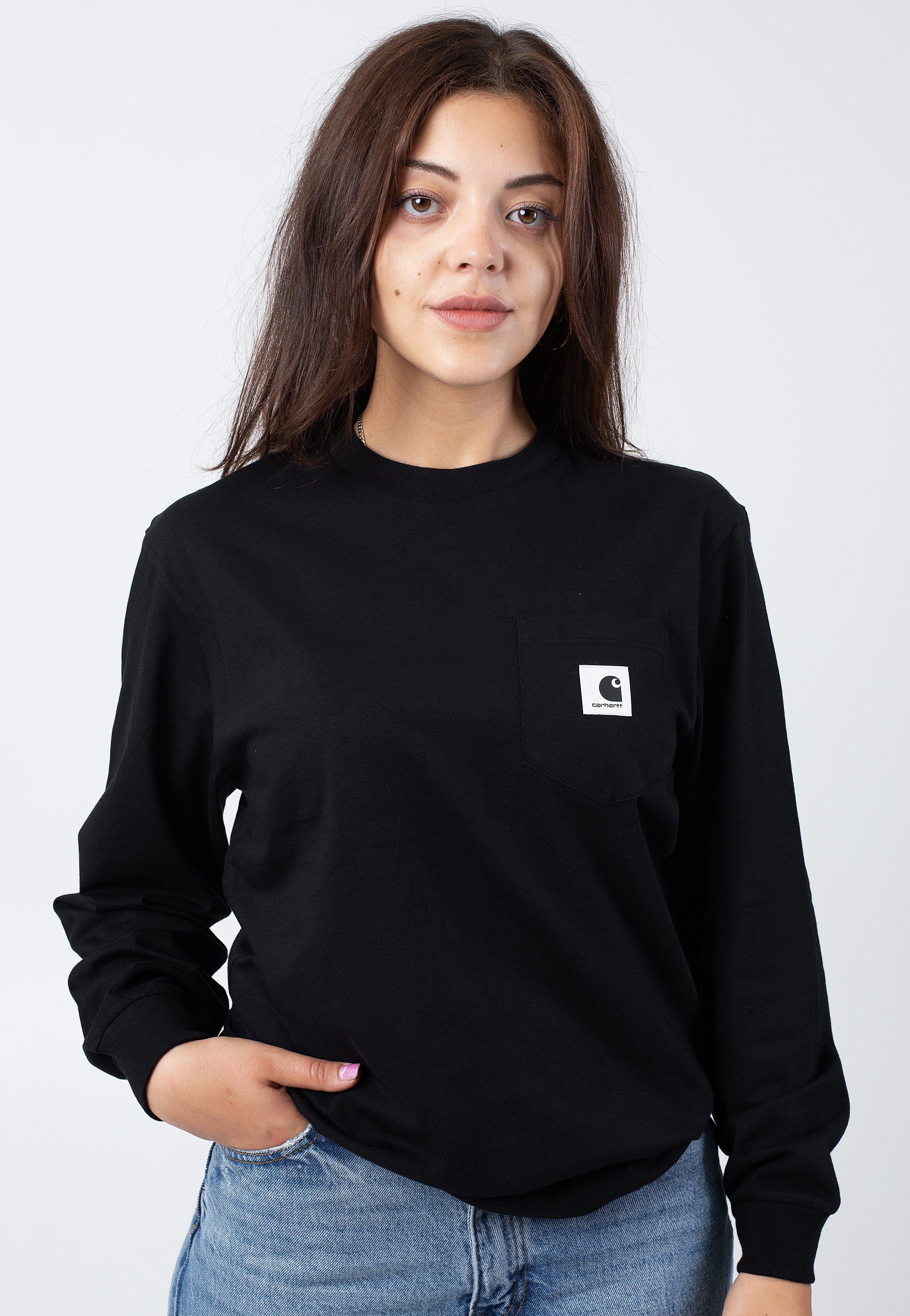 Carhartt WIP - W' Pocket Black - Longsleeve