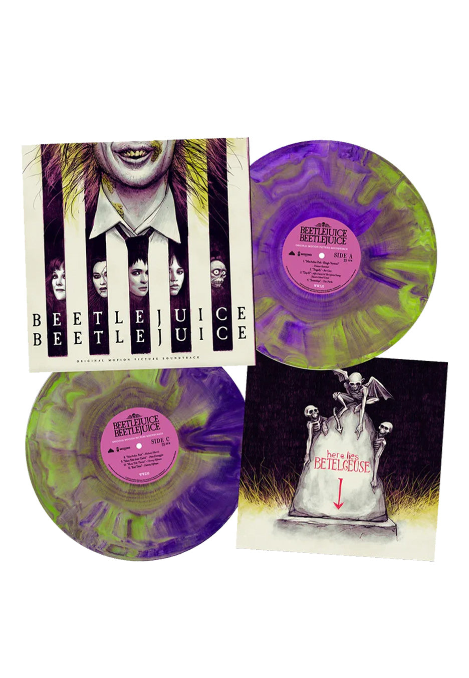 Beetlejuice - Beetlejuice Beetlejuice OST Ltd. Lime Green/Purple - Colored 2 Vinyl New Styles For Sale