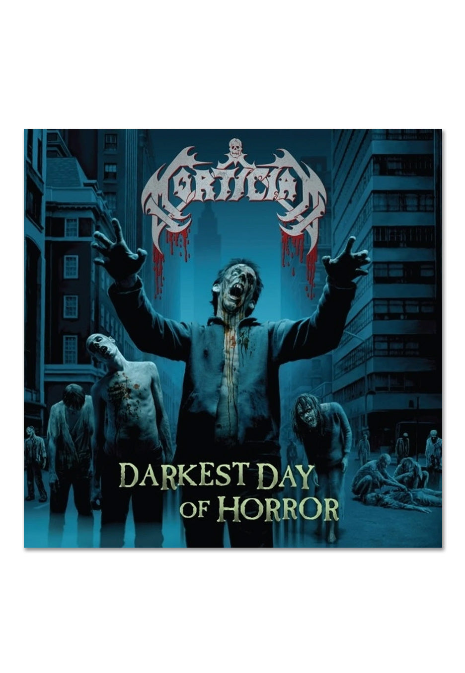 Mortician - Darkest Day Of Horror Ltd. Sea Blue w/ Splatter - Splattered Vinyl Free Shipping Popular