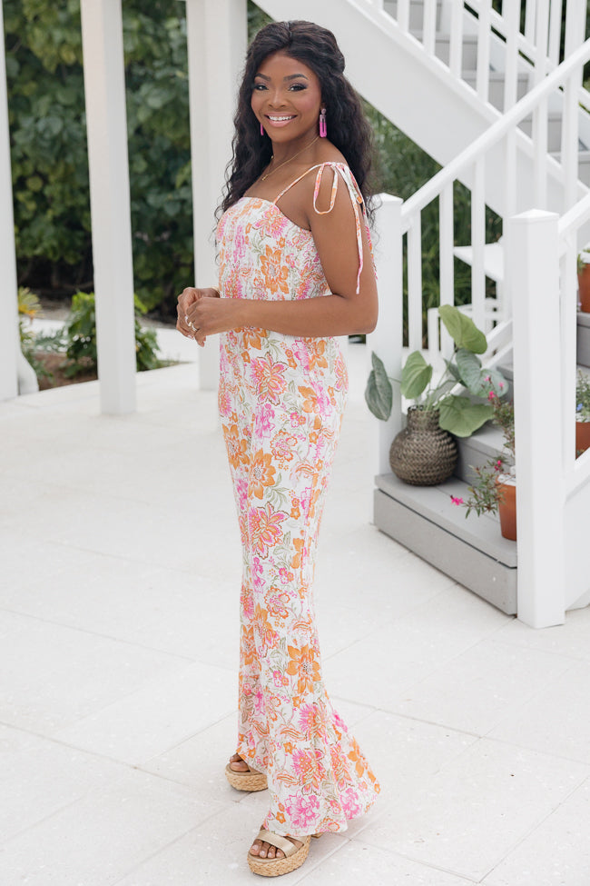 Aware Of This Multi Floral Flare Leg Jumpsuit FINAL SALE Best Wholesale