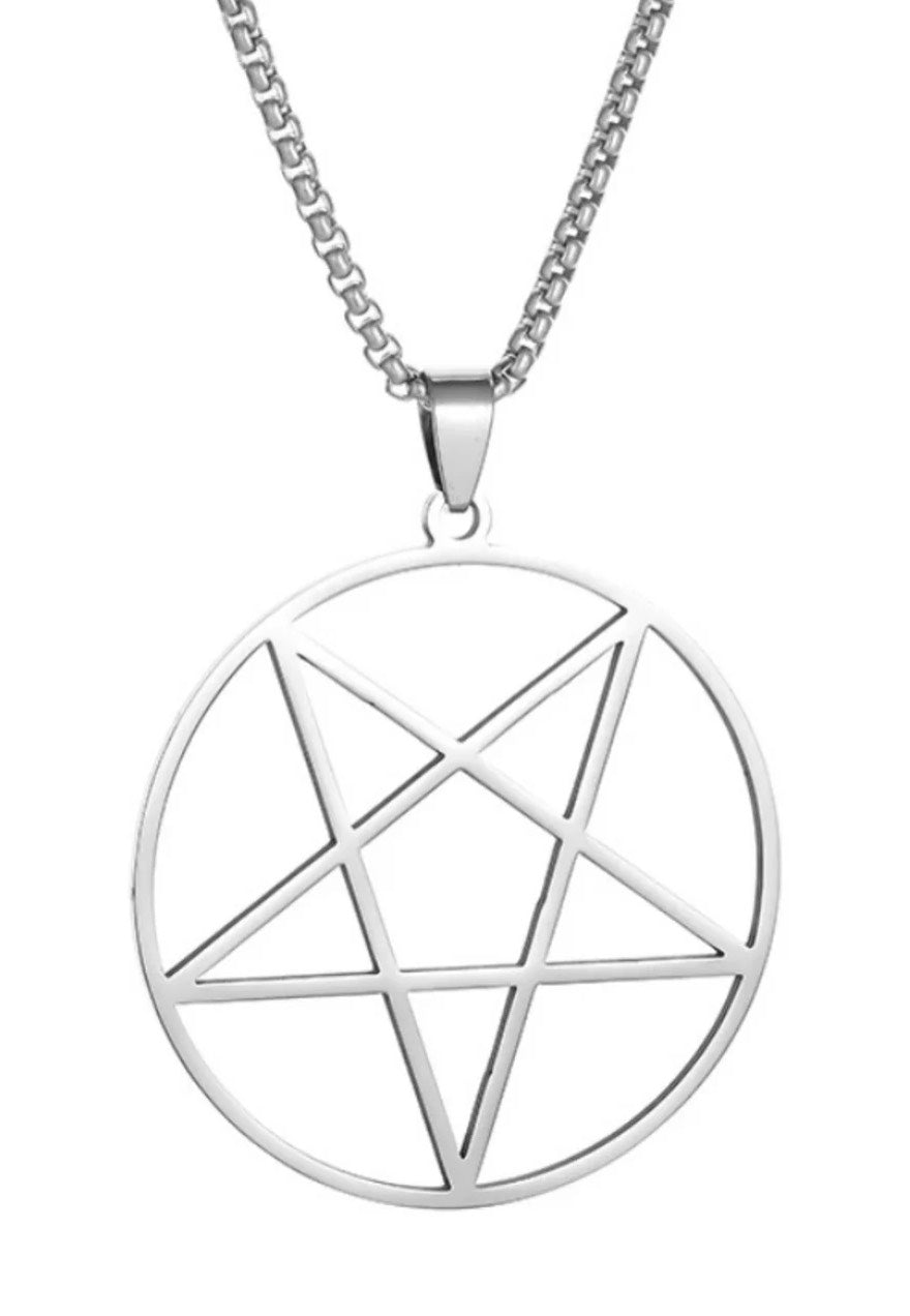 Easure - Classic Pentagram Silver - Necklace Discount Cheap Online