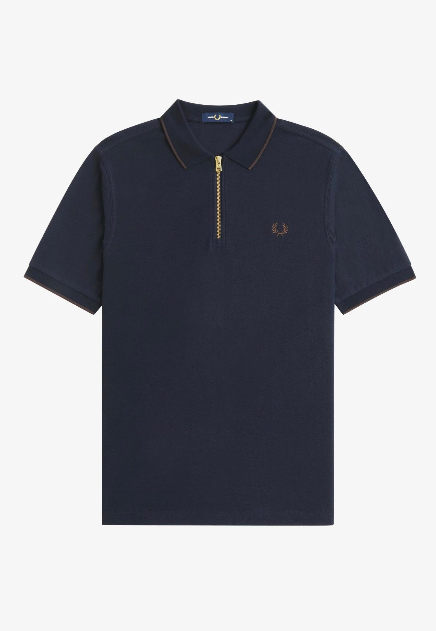 Fred Perry - Crepe Pique Zip Neck Navy - Polo Sale Tumblr