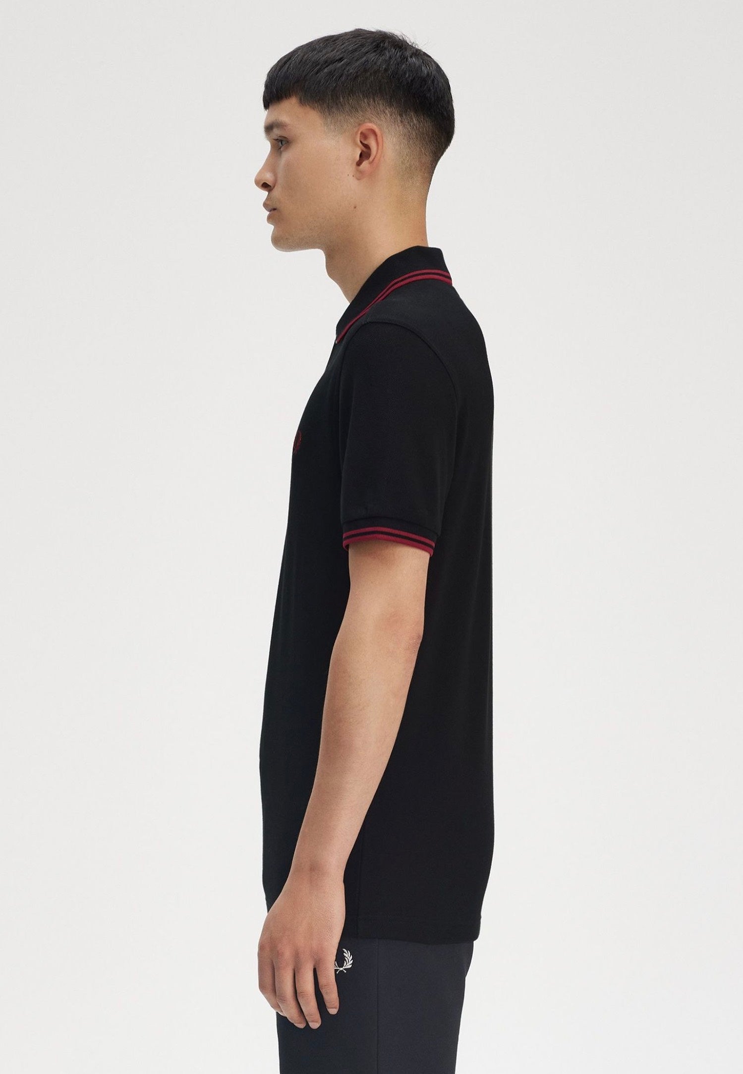 Fred Perry - Twin Tipped Black/Burnt Red - Polo Clearance Get Authentic