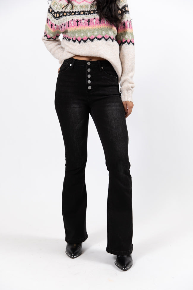 Midnight Moves Black Flared Jeans SALE Professional