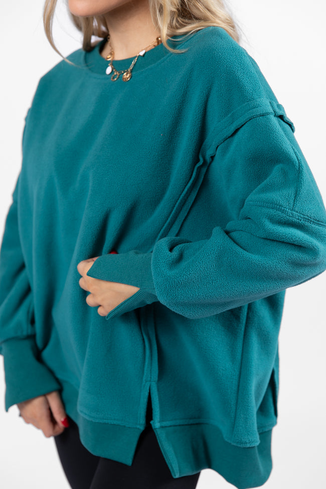 Scouted Out Jade Oversized Fleece Sweatshirt SALE 2025 Unisex Online