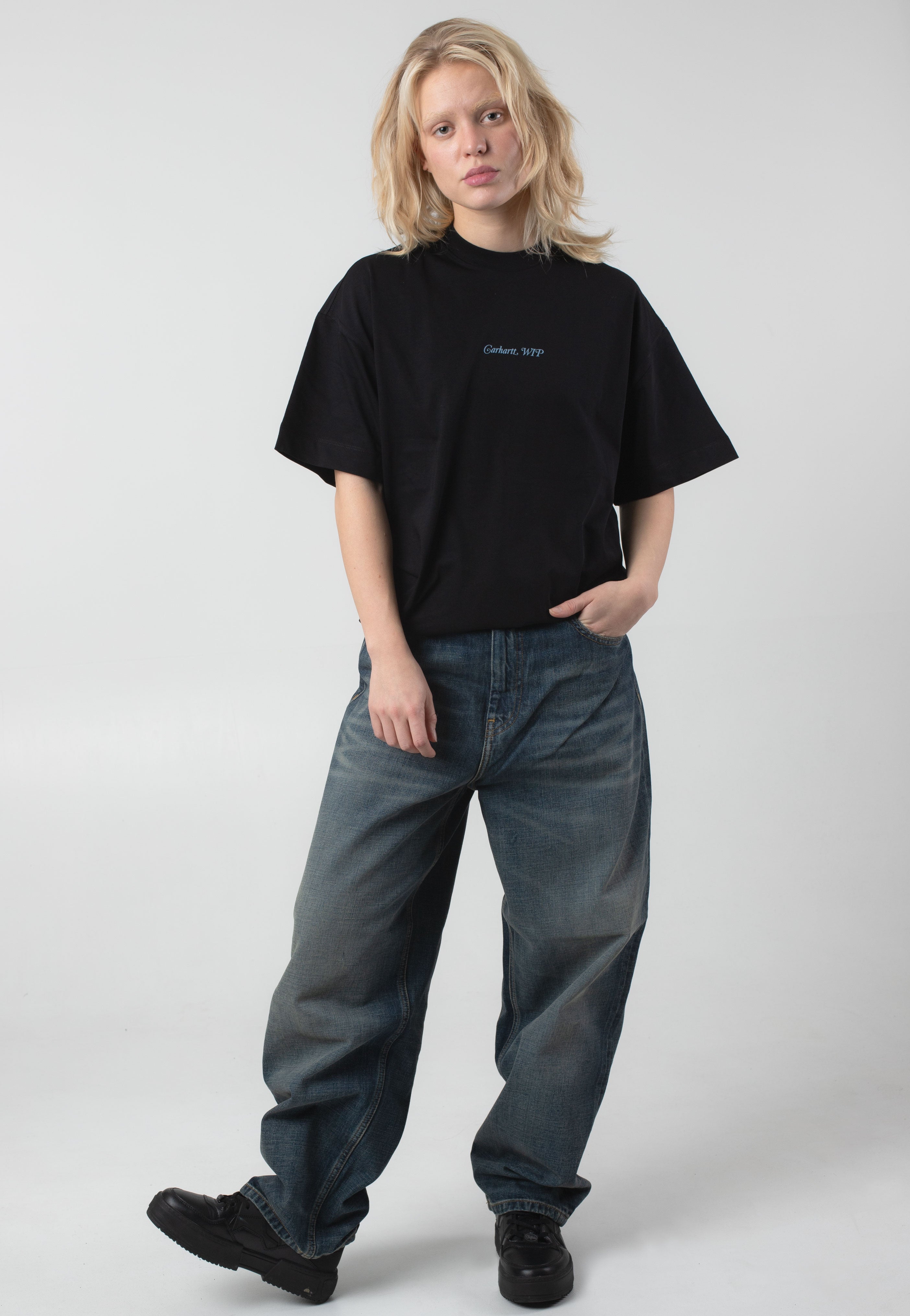 Carhartt WIP - W' Brandon Worn Used Wash Blue - Pants