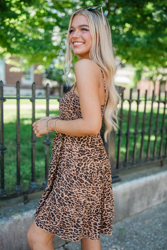 Need You More Leopard Printed Babydoll Dress SALE Cheap Shop