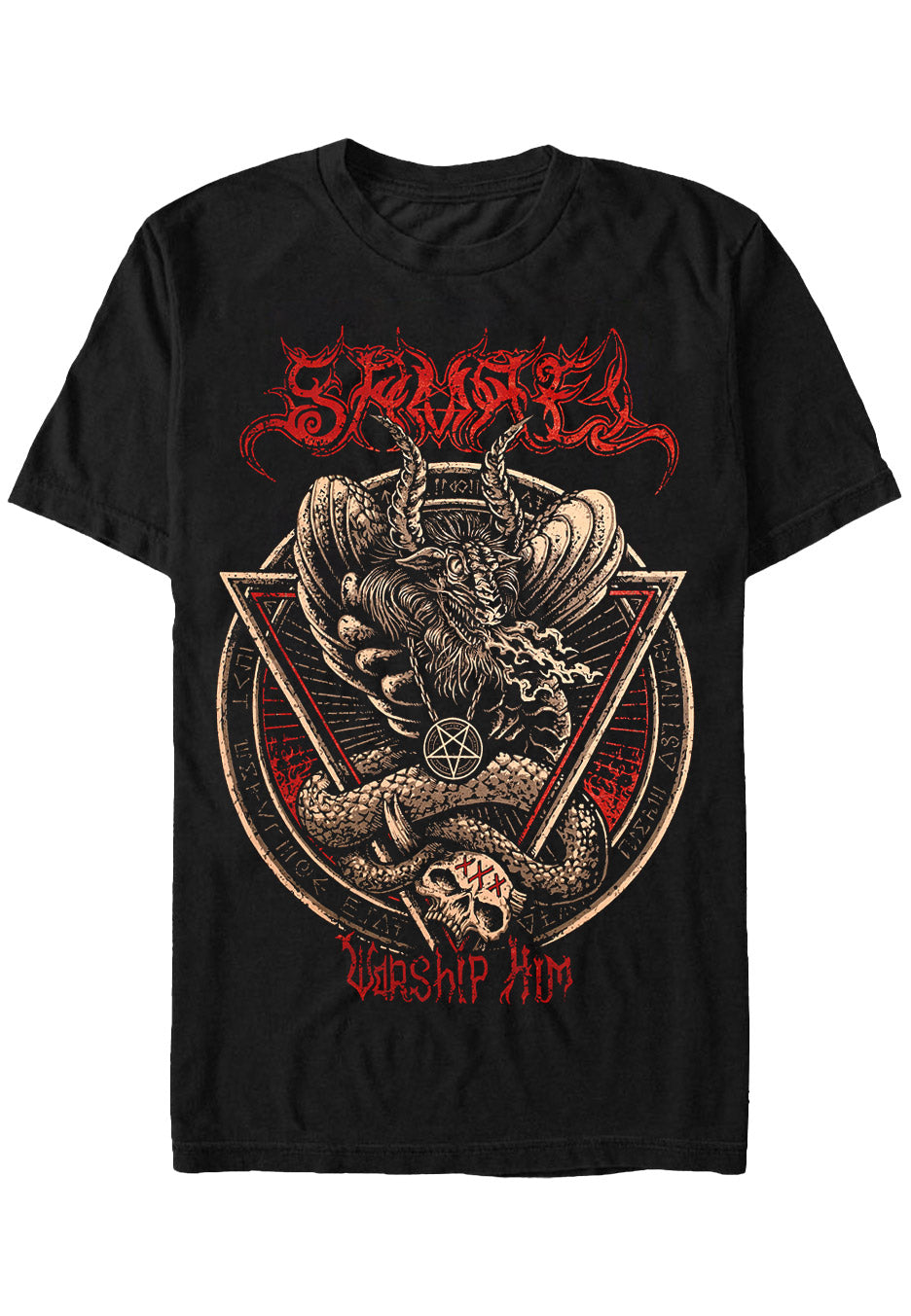 Samael - Worship Him Black - T-Shirt For Sale Wholesale Pice