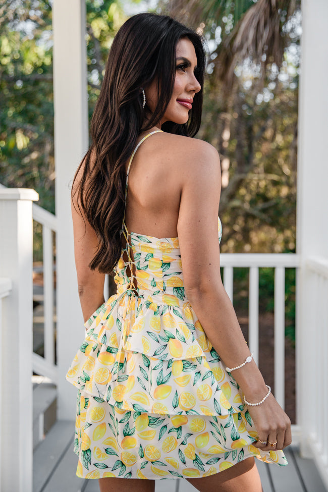 Signs Of Spring in Summer Sunshine Halter Ruffle Dress Factory Outlet