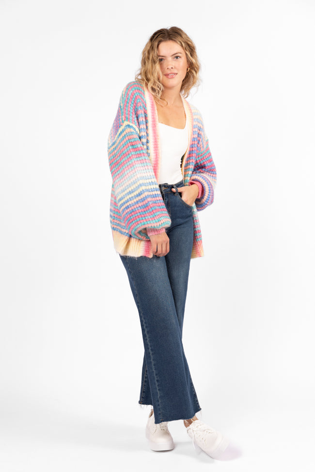 Authentic Affection Multi Striped Cardigan Outlet Clearance Store