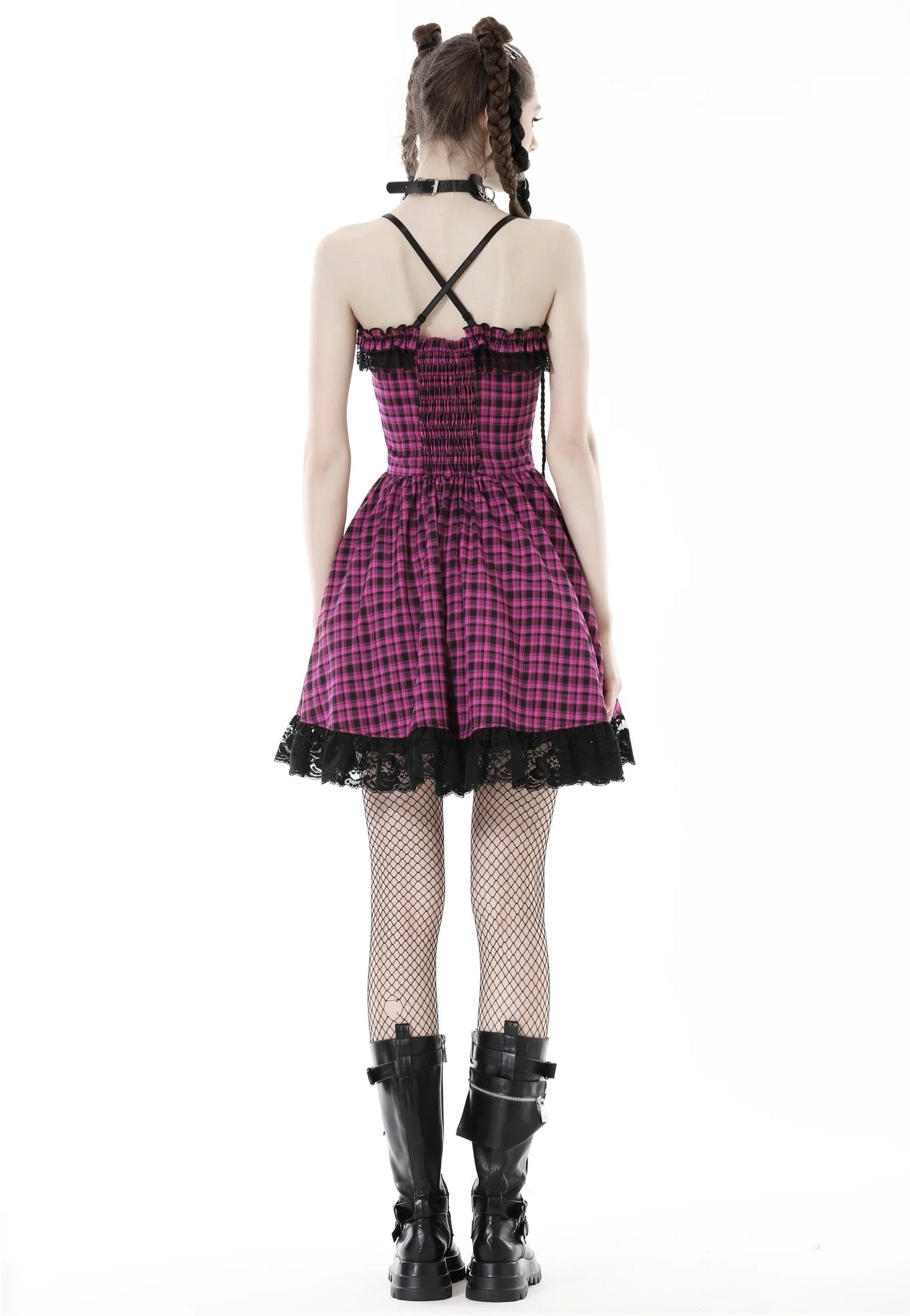 Dark In Love - Rebel Pink Check Sweet Cool Pink - Dress Cheap Sale Footaction