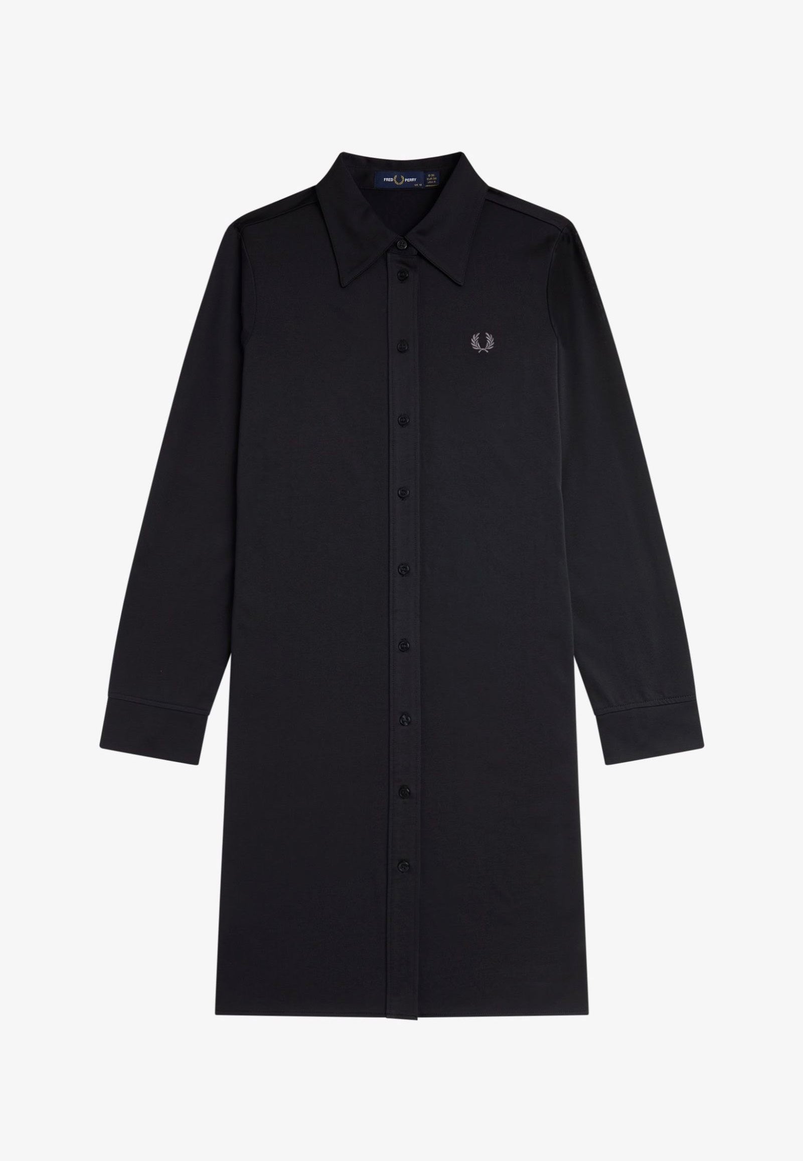 Fred Perry - Button Through Black - Dress For Sale Free Shipping