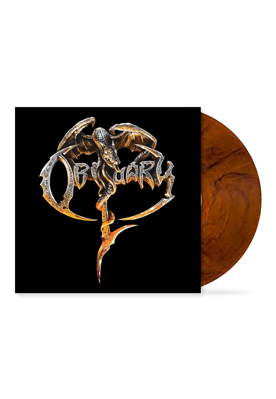 Obituary - Obituary Halloween Orange and Black Galaxy Merge - Colored Vinyl Buy Cheap Authentic