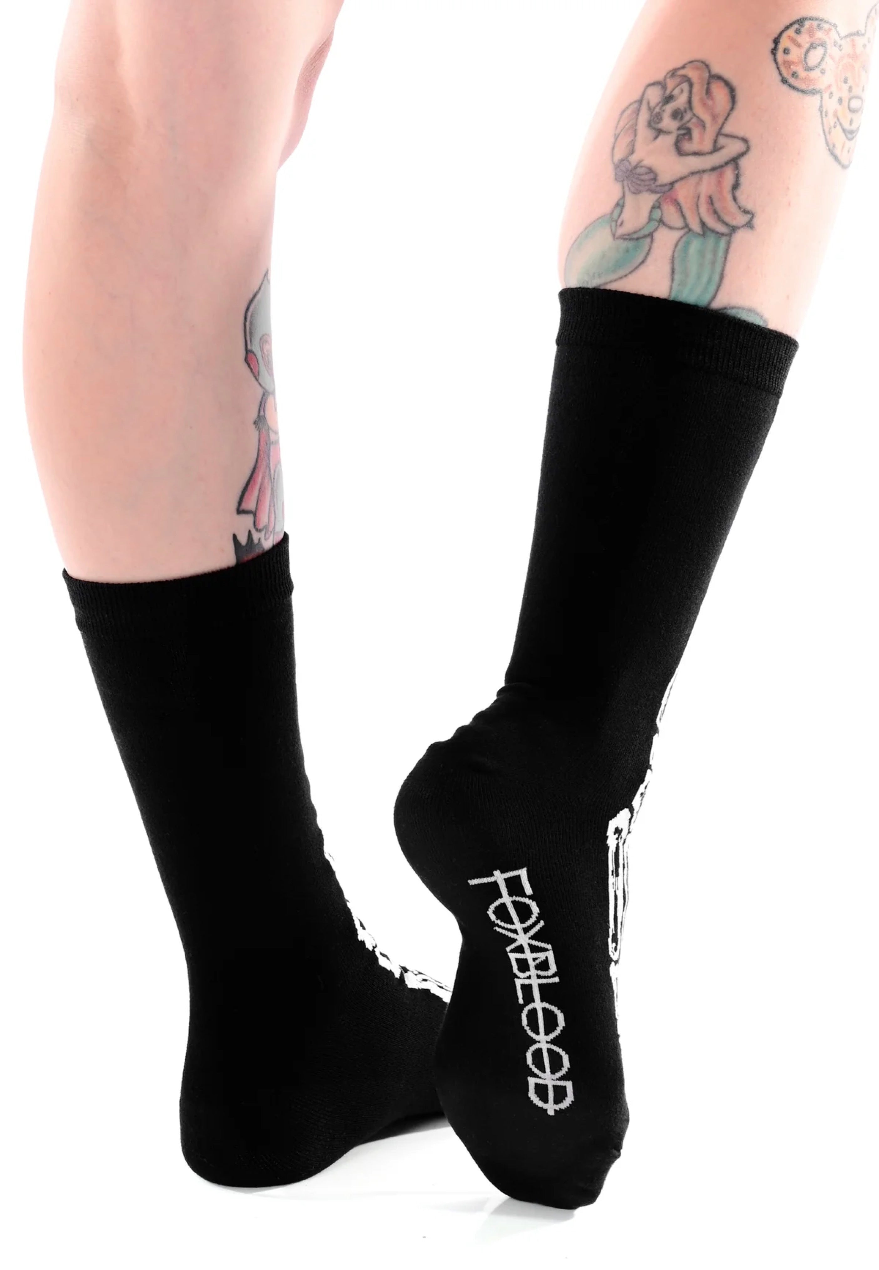 Foxblood - Skelly Foot Black - Socks Clearance In China