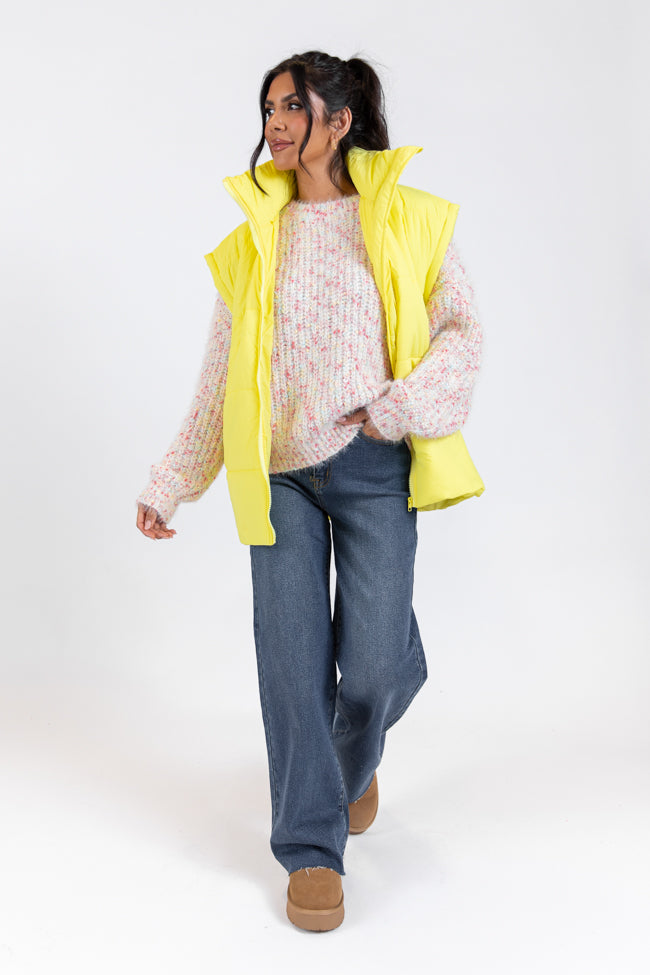 Going Upstate Yellow Oversized Puffer Vest SALE Buy Cheap With Credit Card