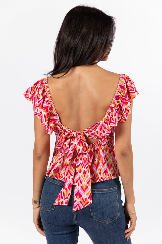 When We Met Multi Print Tie Back Padded Tank FINAL SALE Clearance Find Great