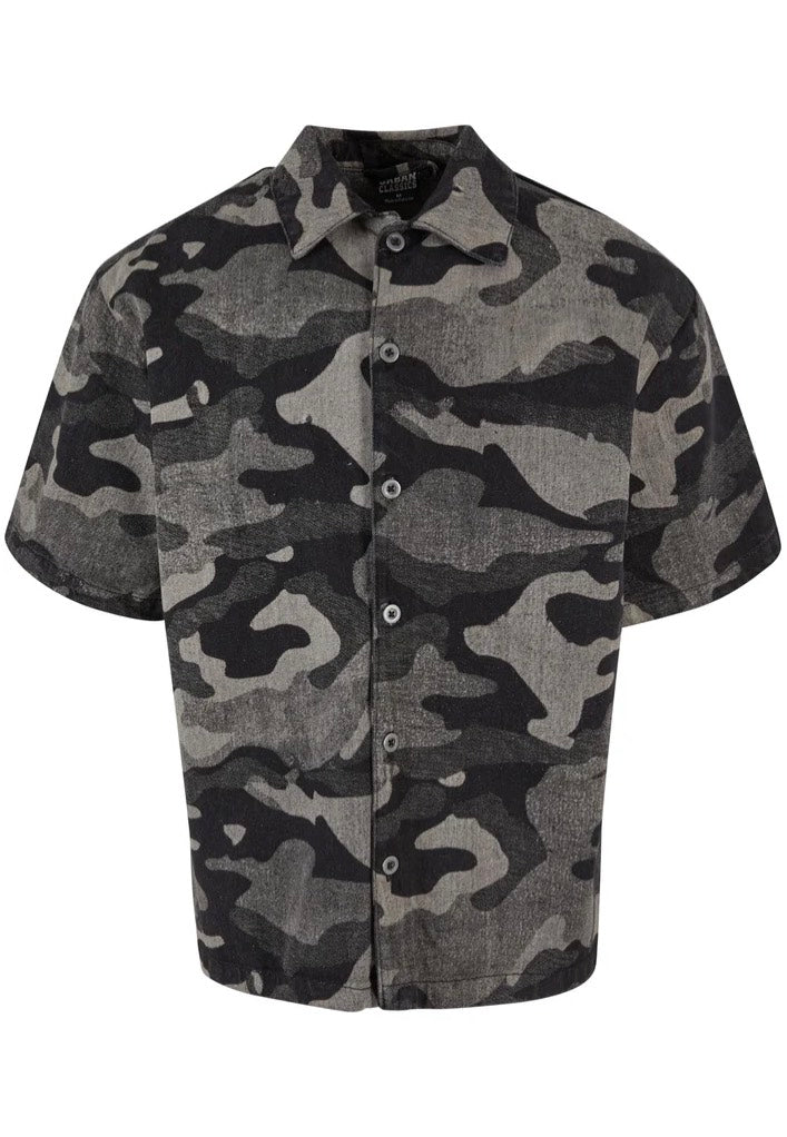 Urban Classics - Laser Printed Boxy Blacklasercamo - Shirt Sale Fast Delivery