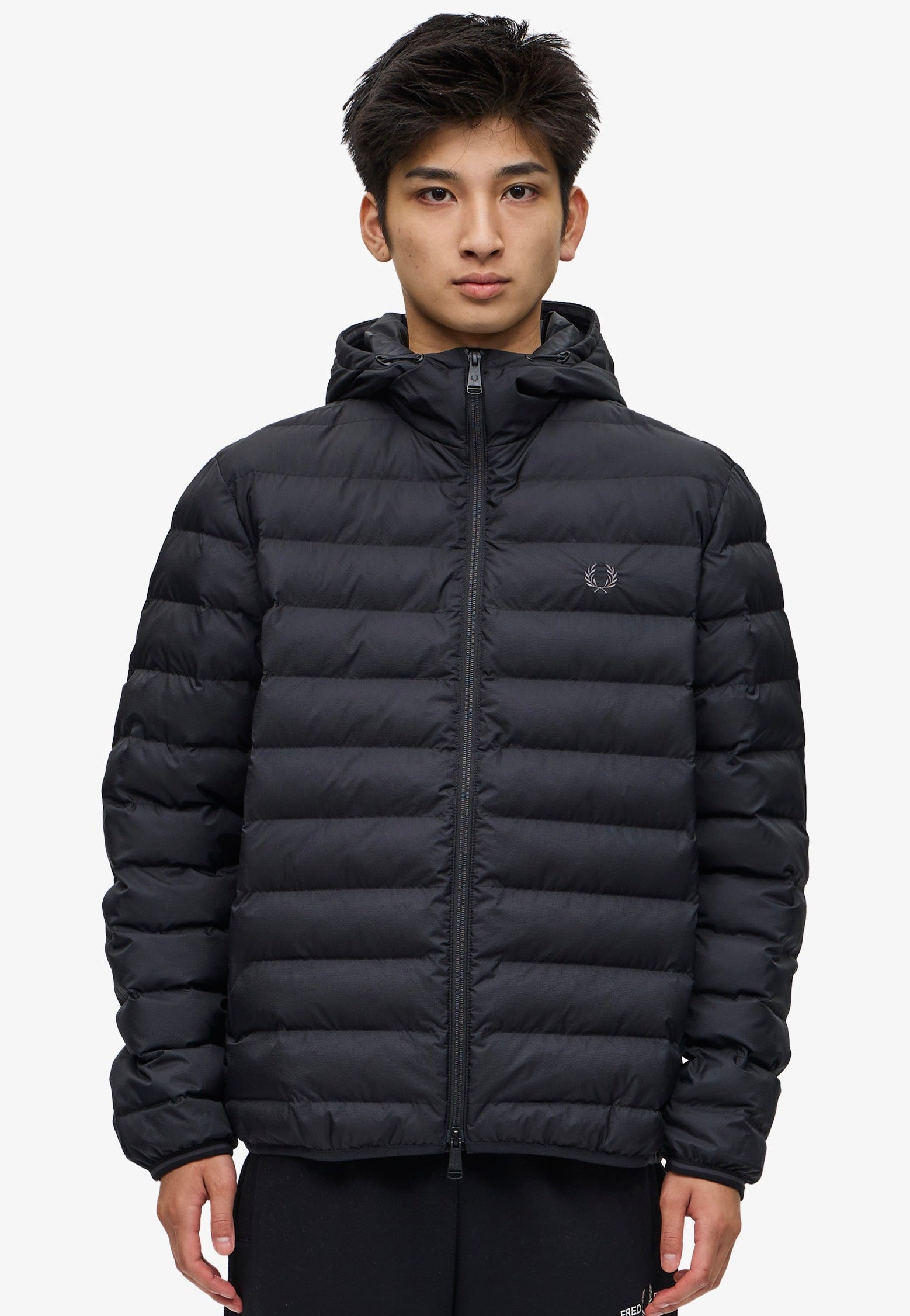 Fred Perry - Hooded Insulated Black - Jacket Discount Footaction