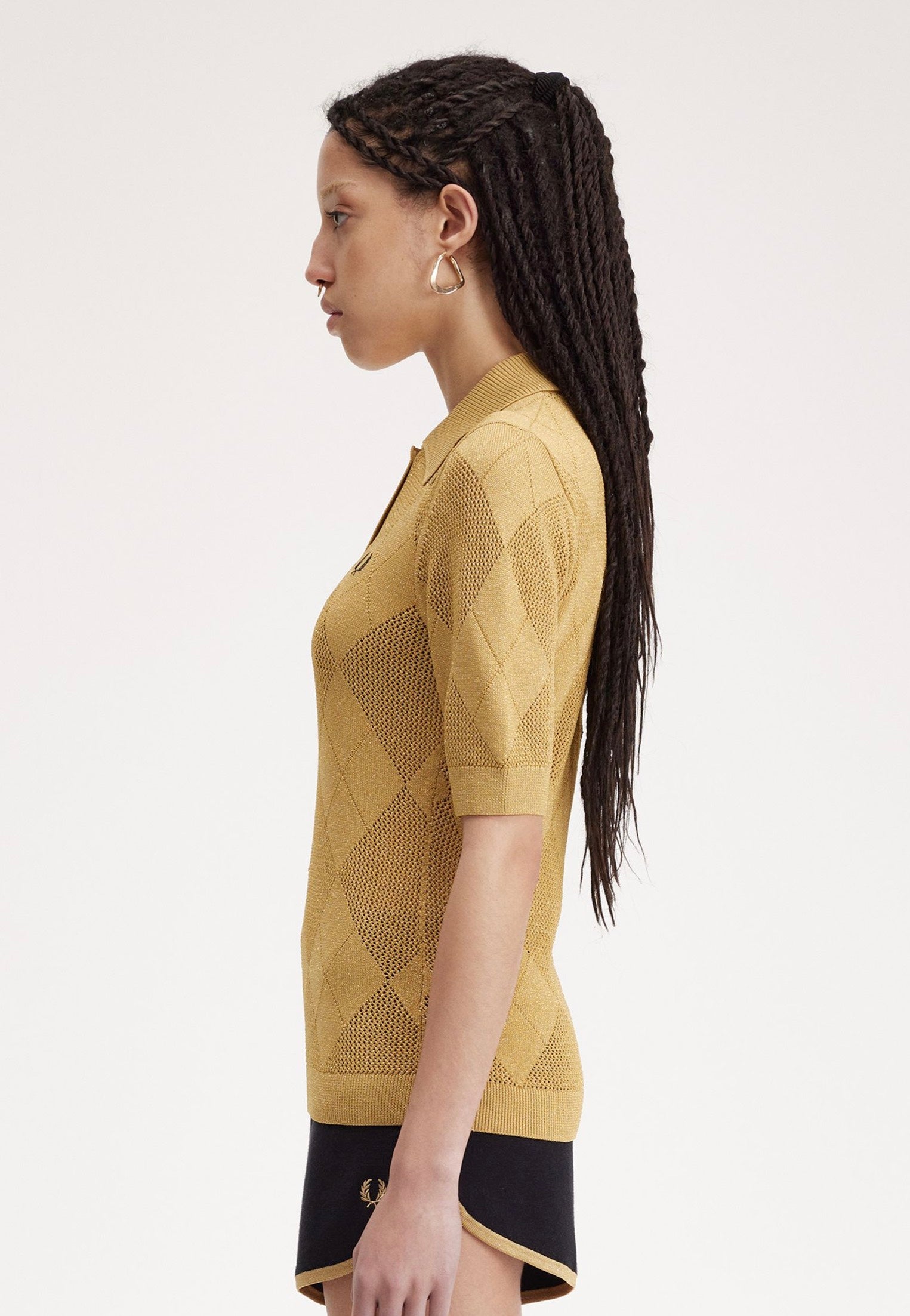 Fred Perry x Amy Winehouse - Argyle Knitted 1964 Gold - Polo Manchester