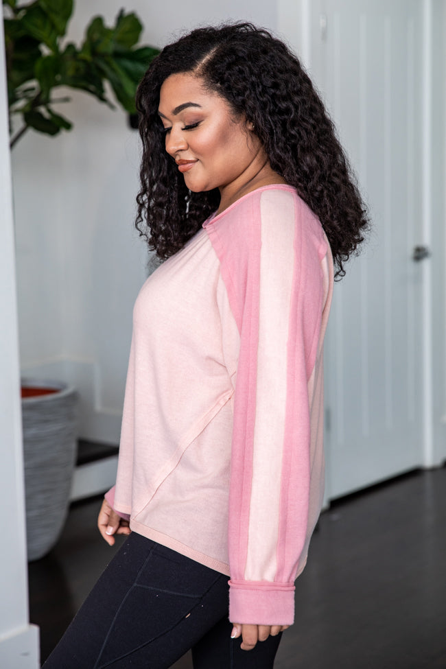 Fall For You Pink Colorblock Top FINAL SALE Outlet For Sale