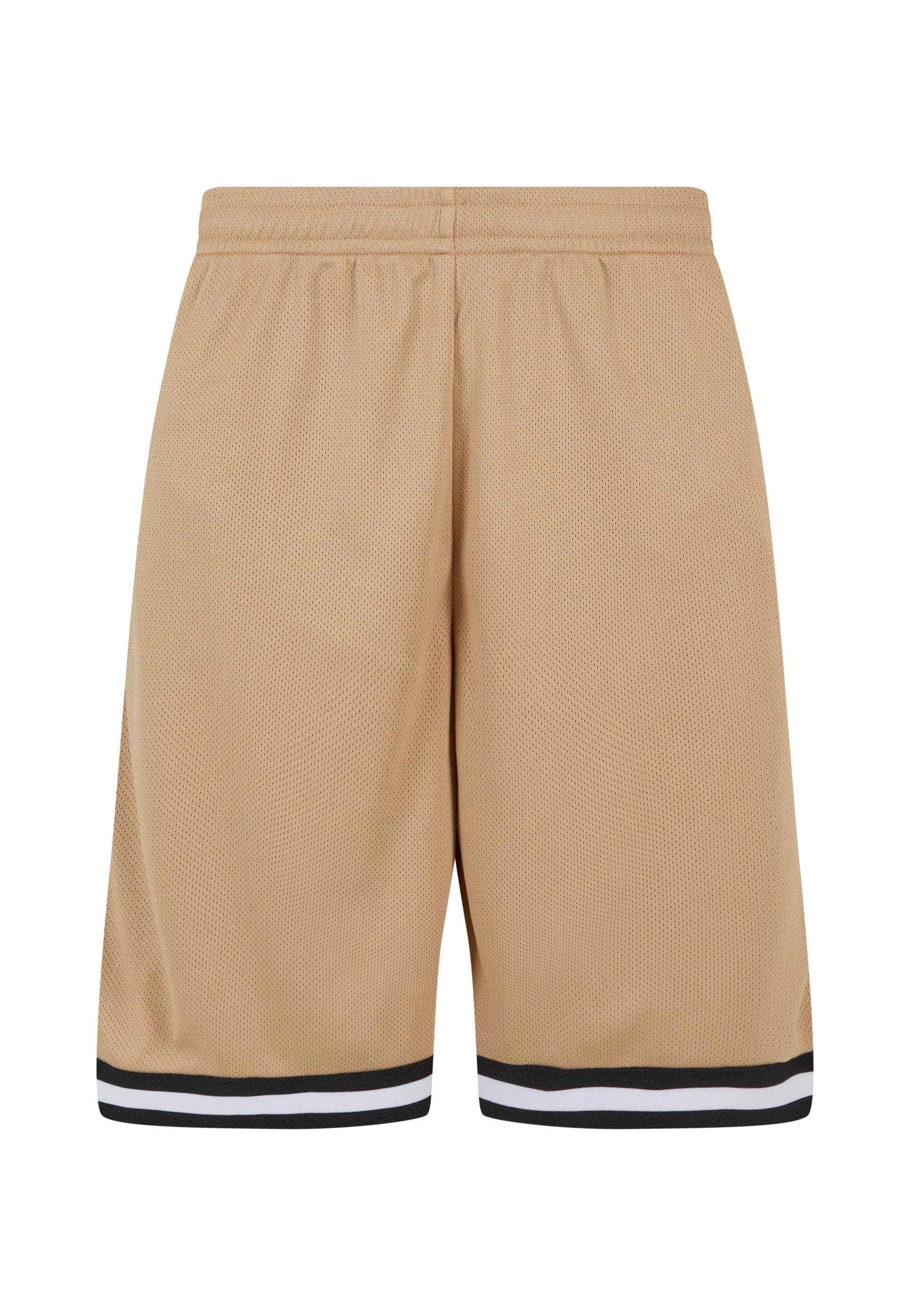 Urban Classics - Stripes Mesh Unionbeige/Black/White - Shorts Buy Cheap Big Discount