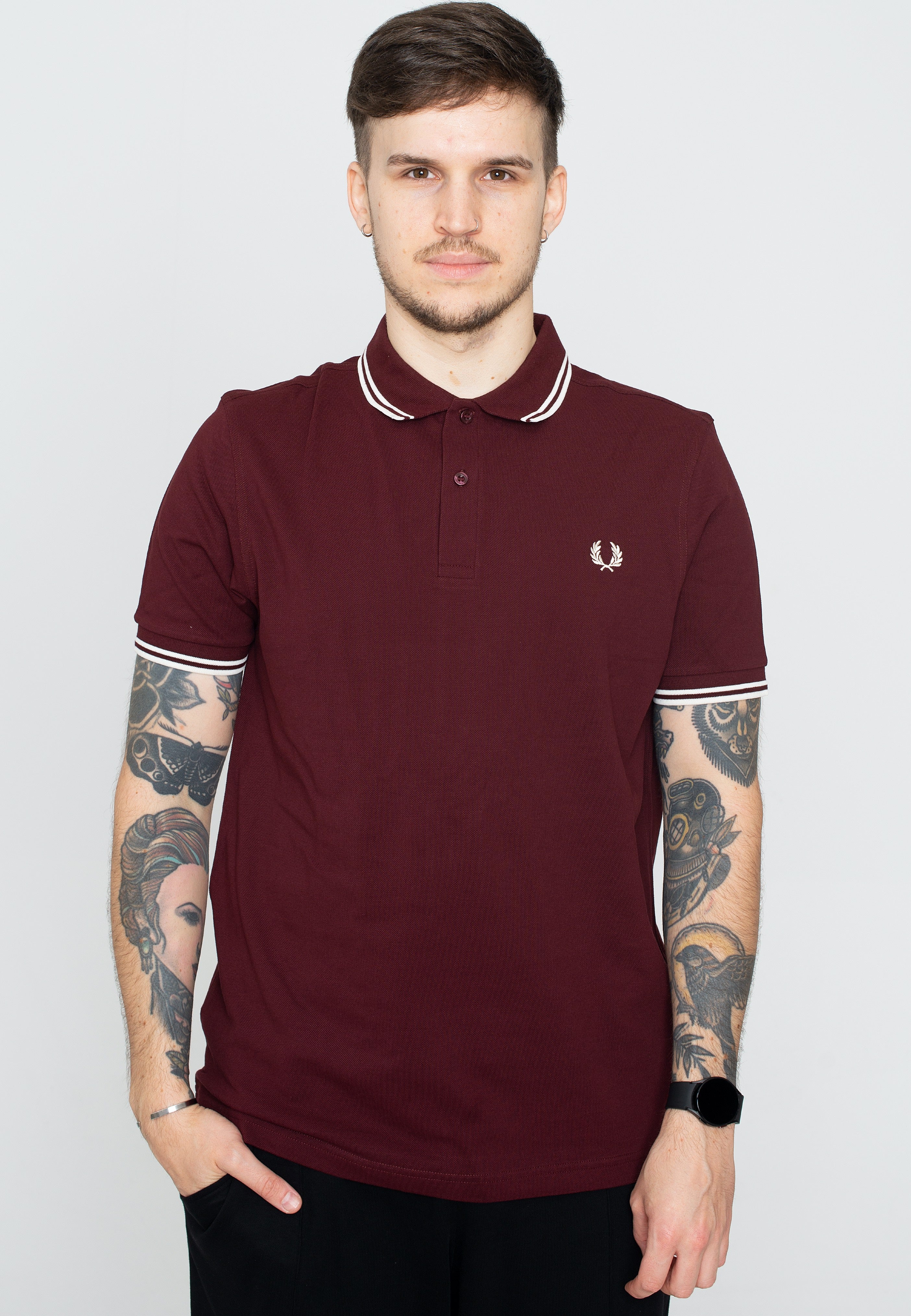 Fred Perry - Twin Tipped Oxblood - Polo Sale Best Seller