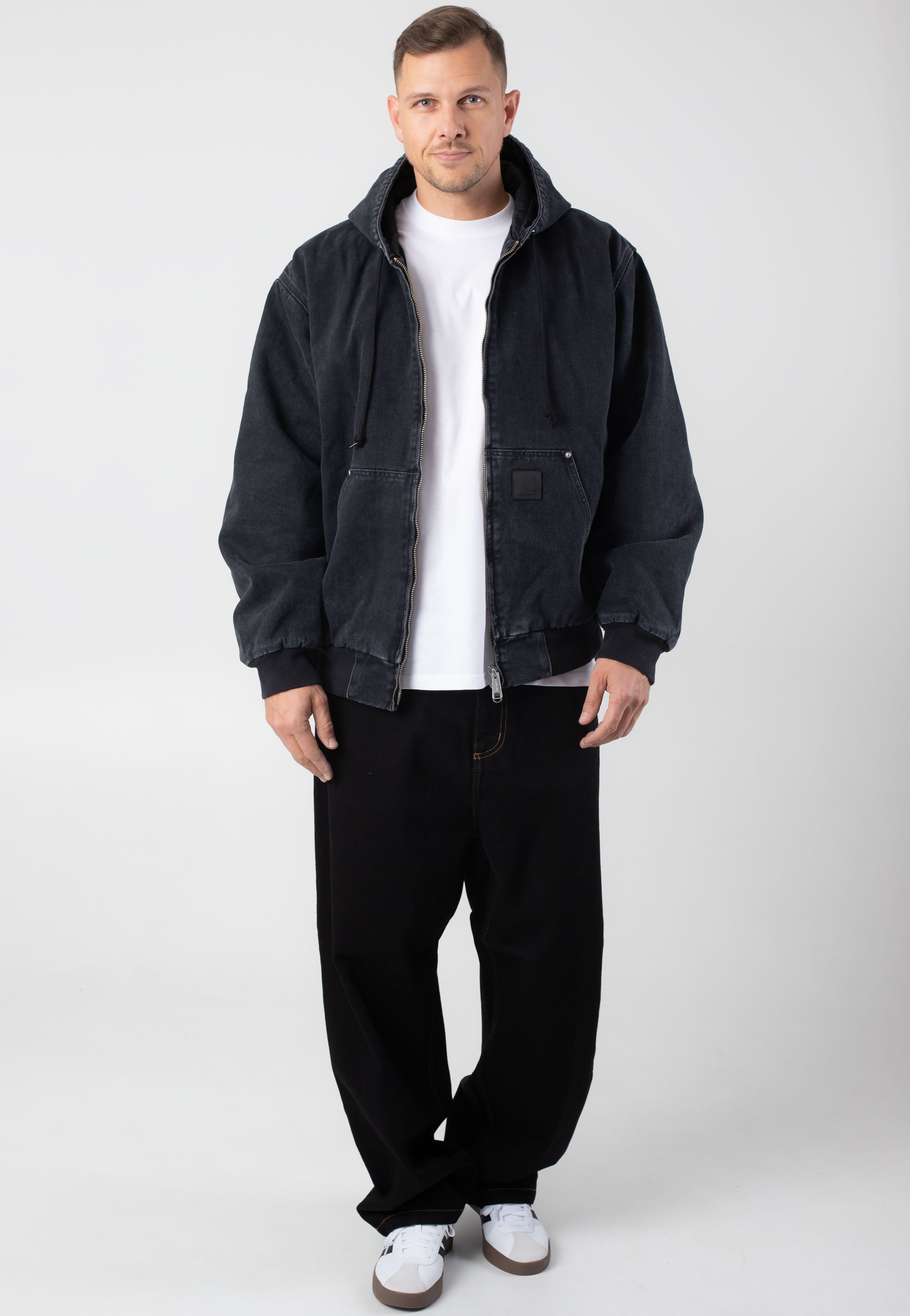 Carhartt WIP - OG Active Rivet Stone Washed Black - Jacket Clearance How Much