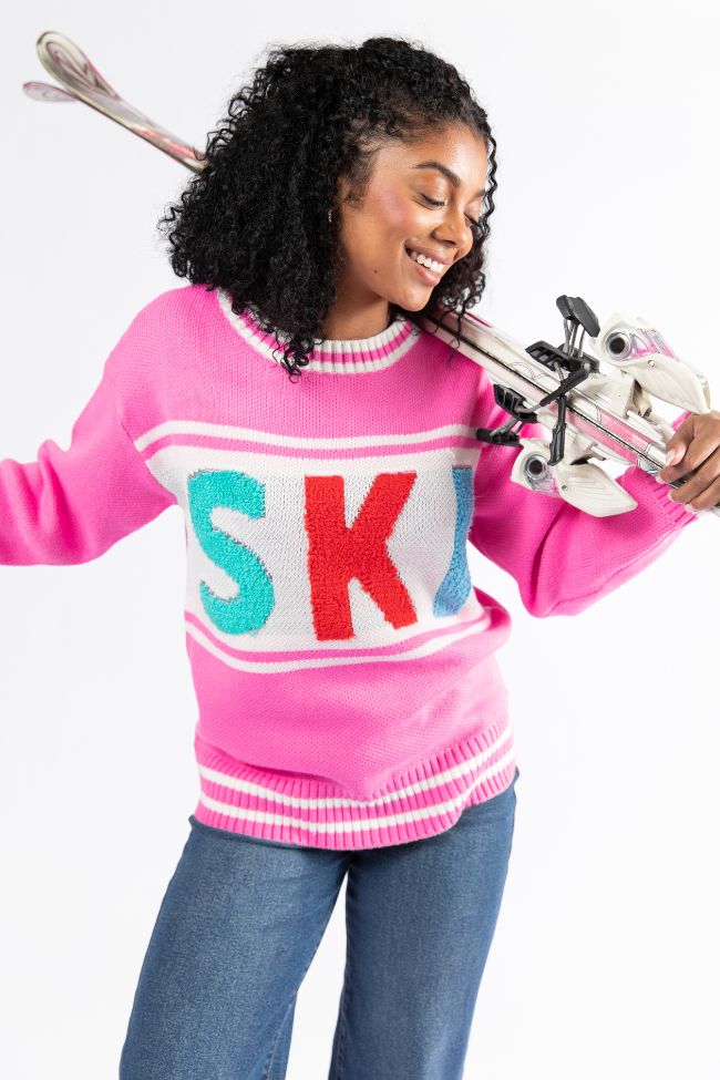 Varsity Ski Pink Sweater SALE Official Online