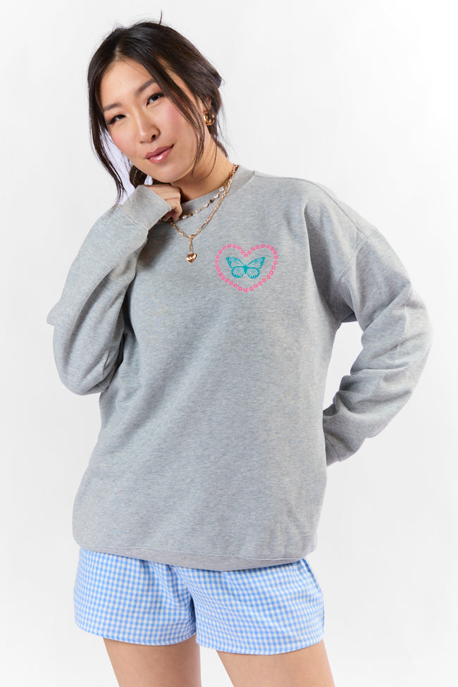 Good Days Ahead Light Grey Oversized Graphic Sweatshirt From China