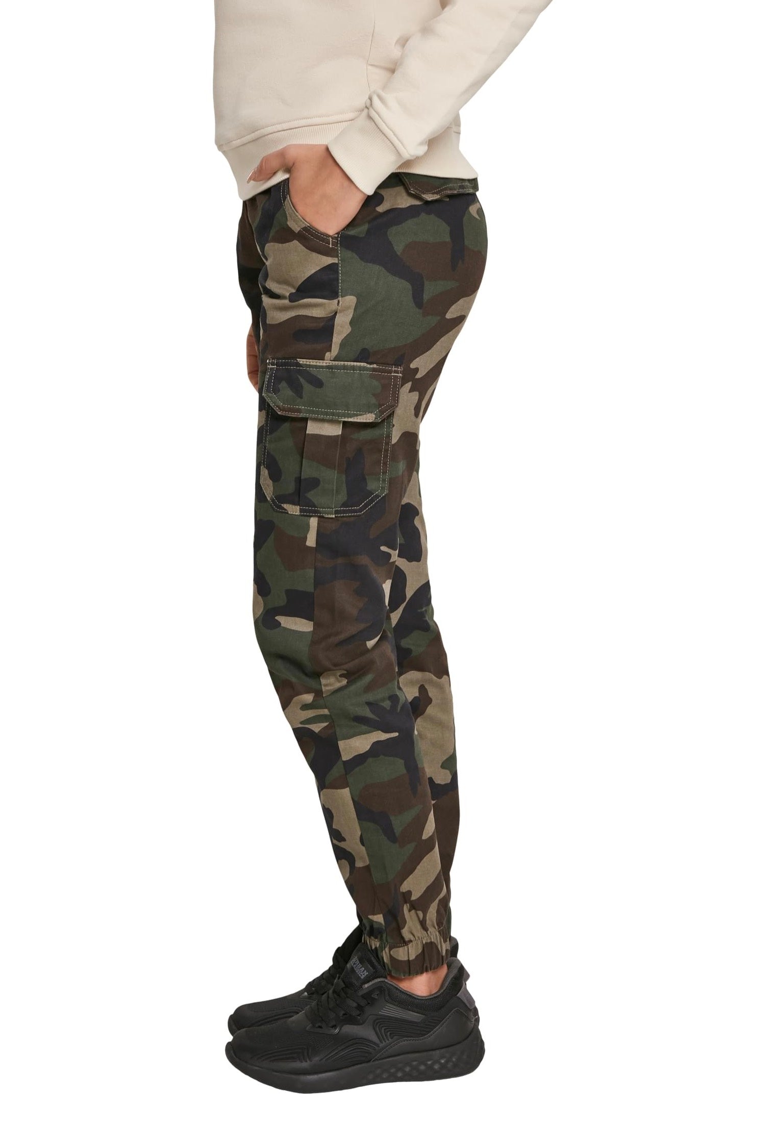 Urban Classics - Ladies High Waist Cargo Woodcamo - Pants Good Selling Sale Online