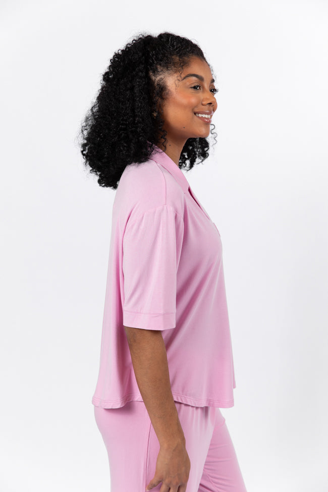 Good To Get Away Pink Bamboo Pajama Set FINAL SALE Cheap Sale Marketable