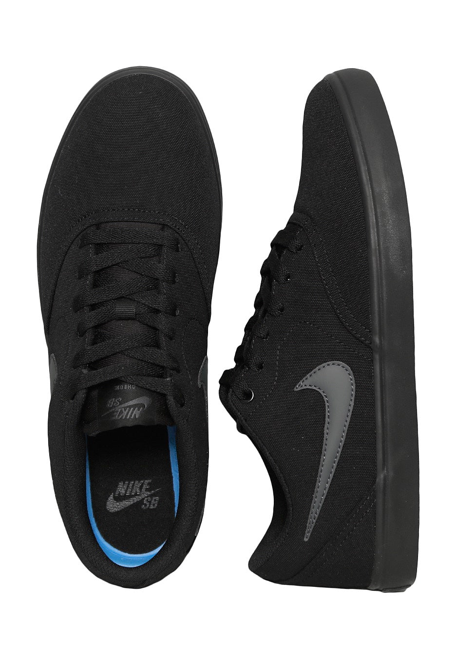 Nike - SB Check Solarsoft Canvas Black/Anthracite - Shoes With Paypal