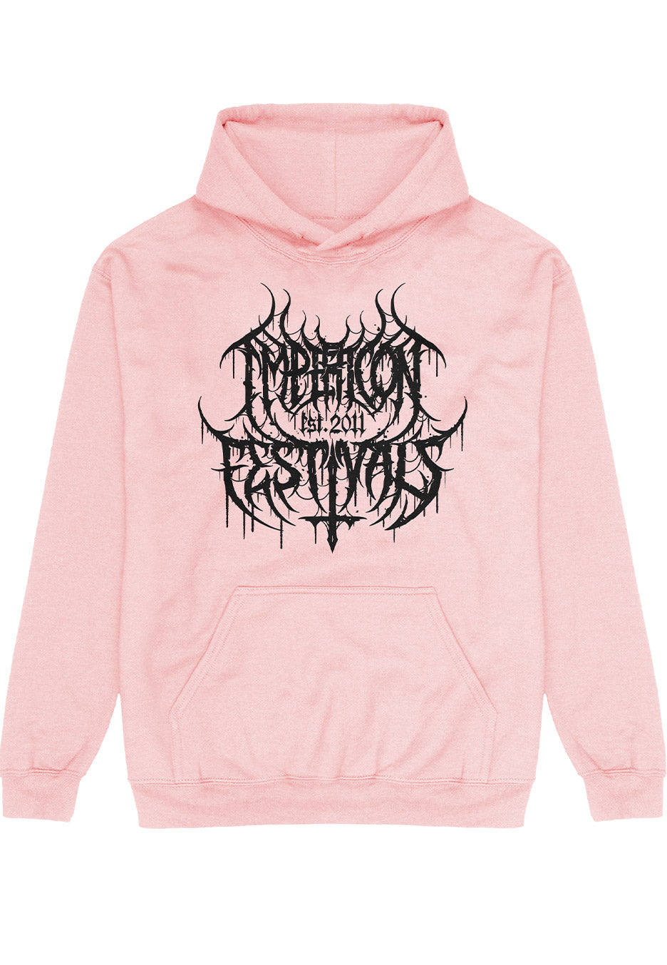 Impericon Festival Leipzig - 27/28.06.2025 20 Years Impericon Black Metal Logo Hoodie Baby Pink Deluxe - Special Ticket Cheap Sale Visit New