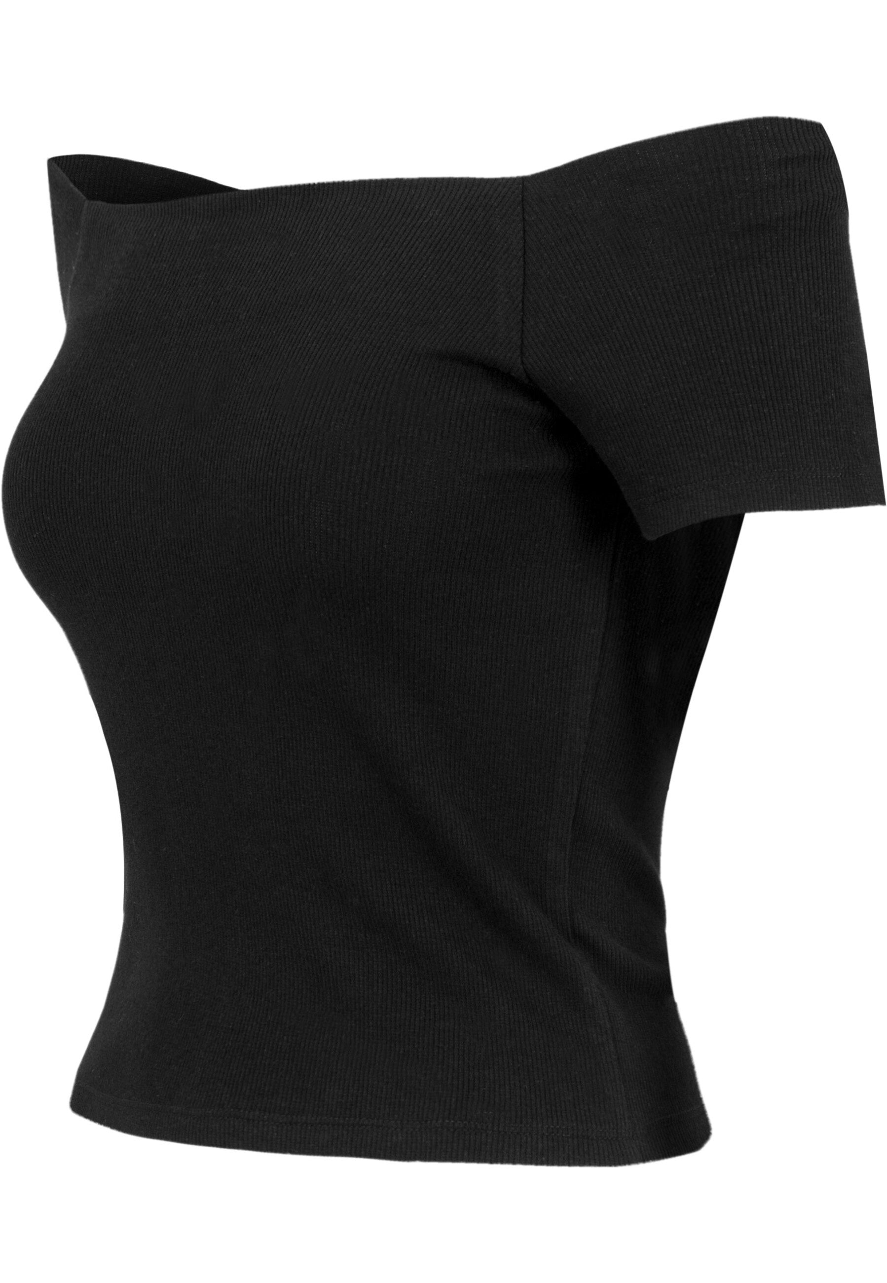 Urban Classics - Ladies Off Shoulder Rib Black - T-Shirt For Sale Free Shipping