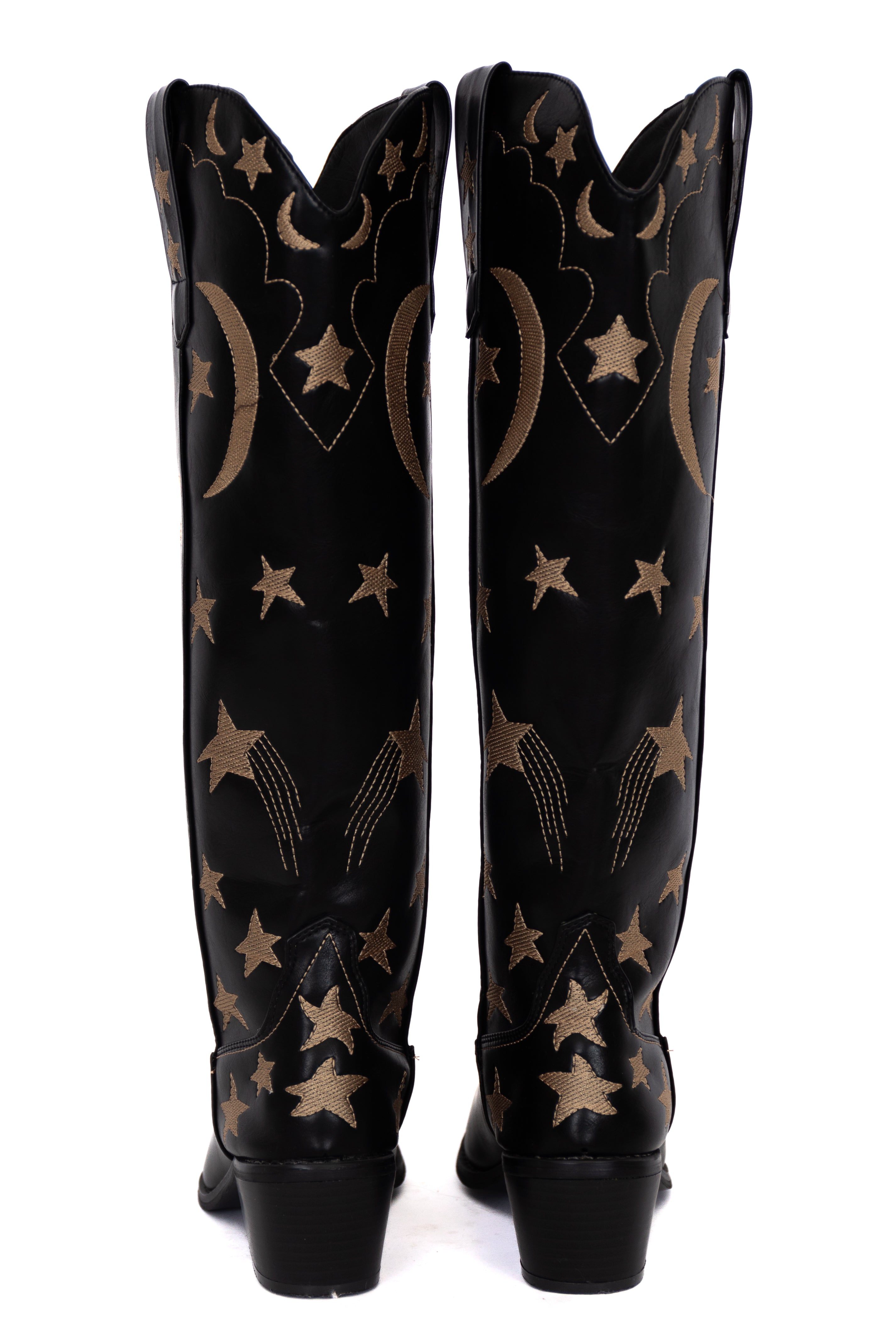 Luna Black Star and Moon Western Boots Best Place Sale Online