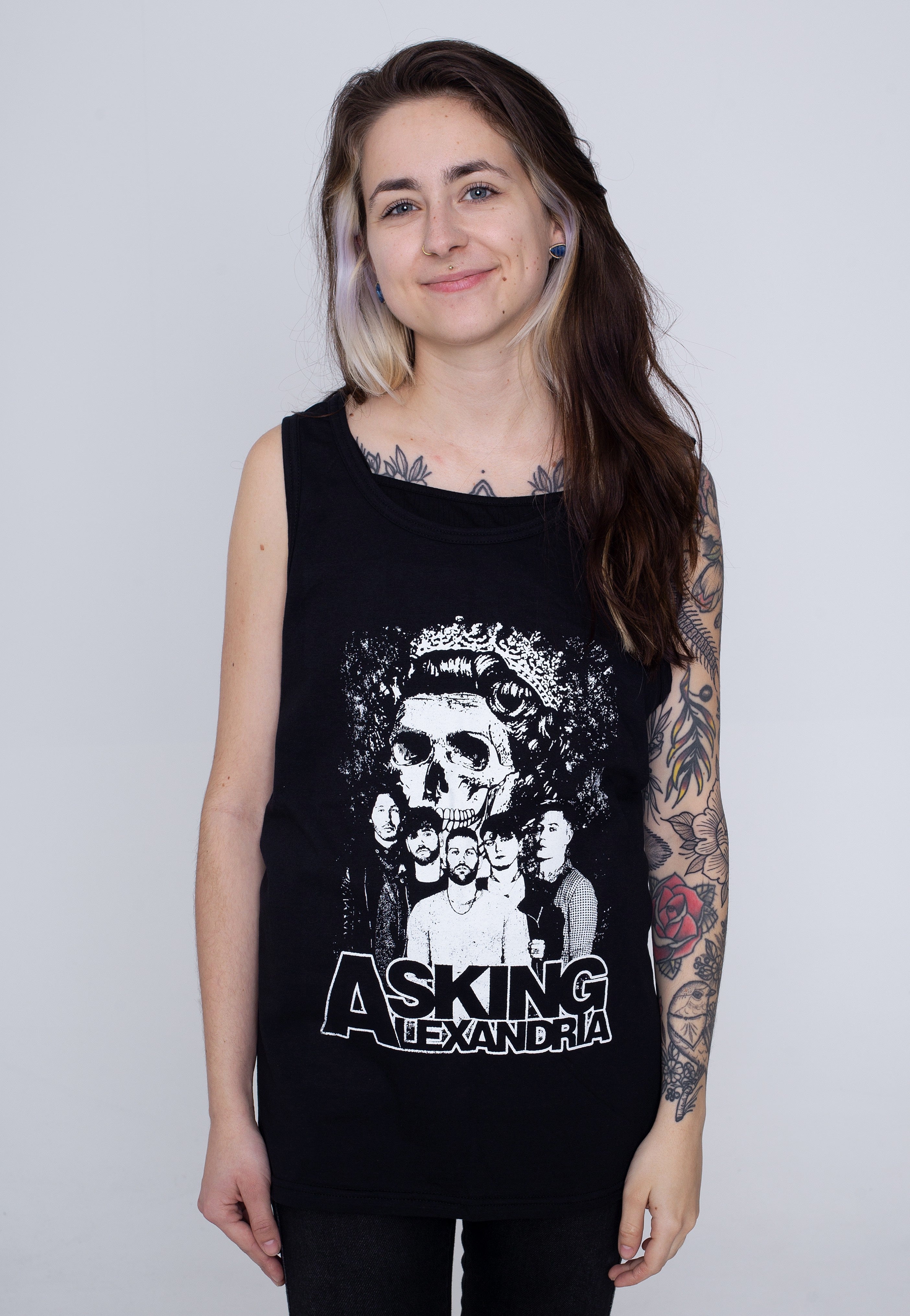 Asking Alexandria - Skull Group Shot - Tank Authentic