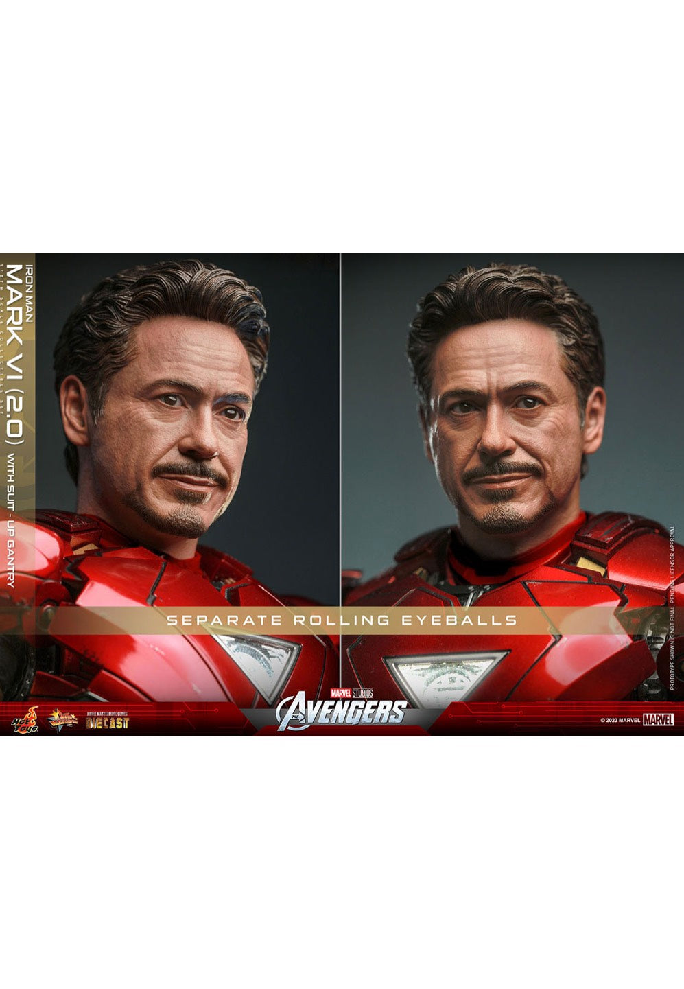 The Avengers - Iron Man Mark VI (2.0) with Suit Up Gantry Movie Masterpiece Diecast 1:6 - Action Figure Store With Big Discount