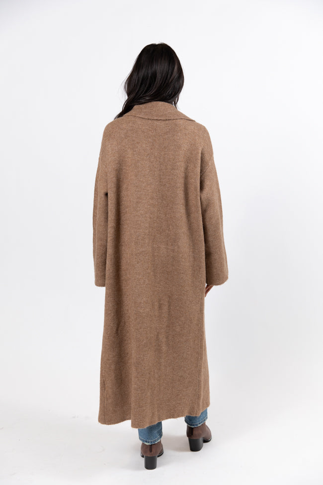 Greta Tan Sweater Coat Free Shipping With Mastercard