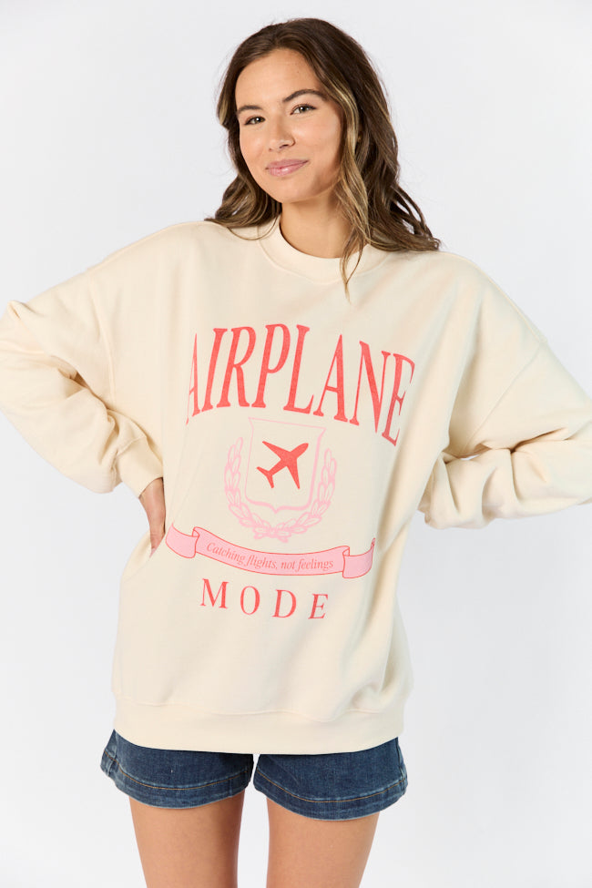 Airplane Mode Sweet Cream Oversized Graphic Sweatshirt Free Shipping Largest Supplier