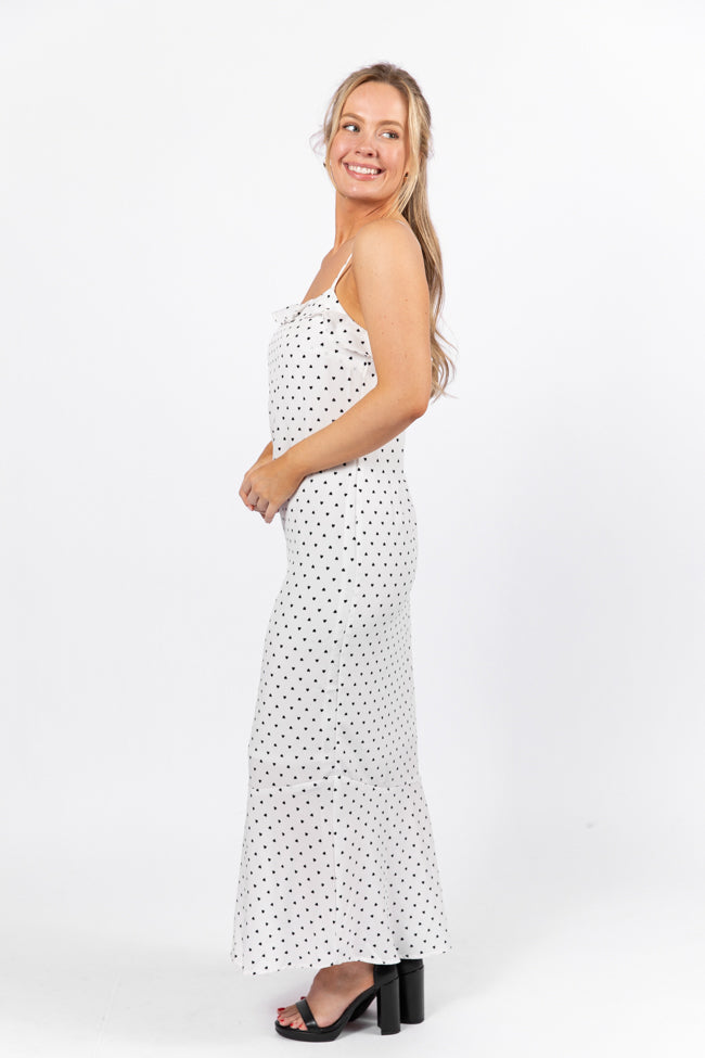 Hold Me Close To Your Heart Print Ivory Midi Dress FINAL SALE Clearance Geniue Stockist