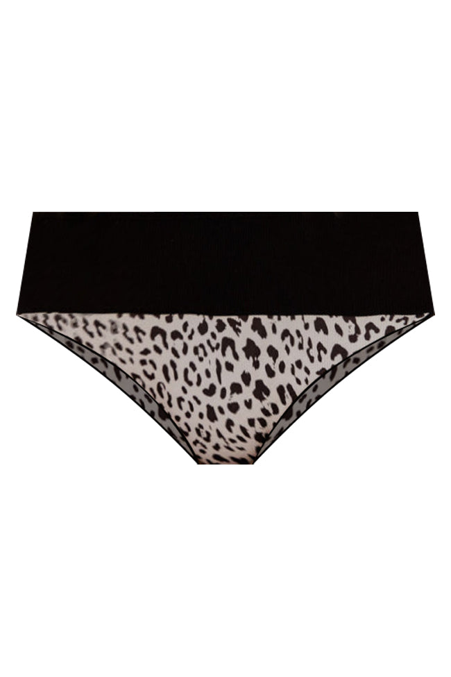 Meant For You Black Leopard Bikini Bottoms FINAL SALE Clearance Low Pice