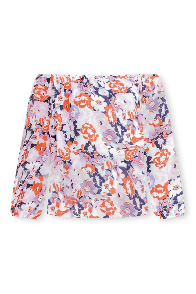 In Bloom Navy Off The Shoulder Floral Blouse FINAL SALE Free Shipping Manchester Great Sale