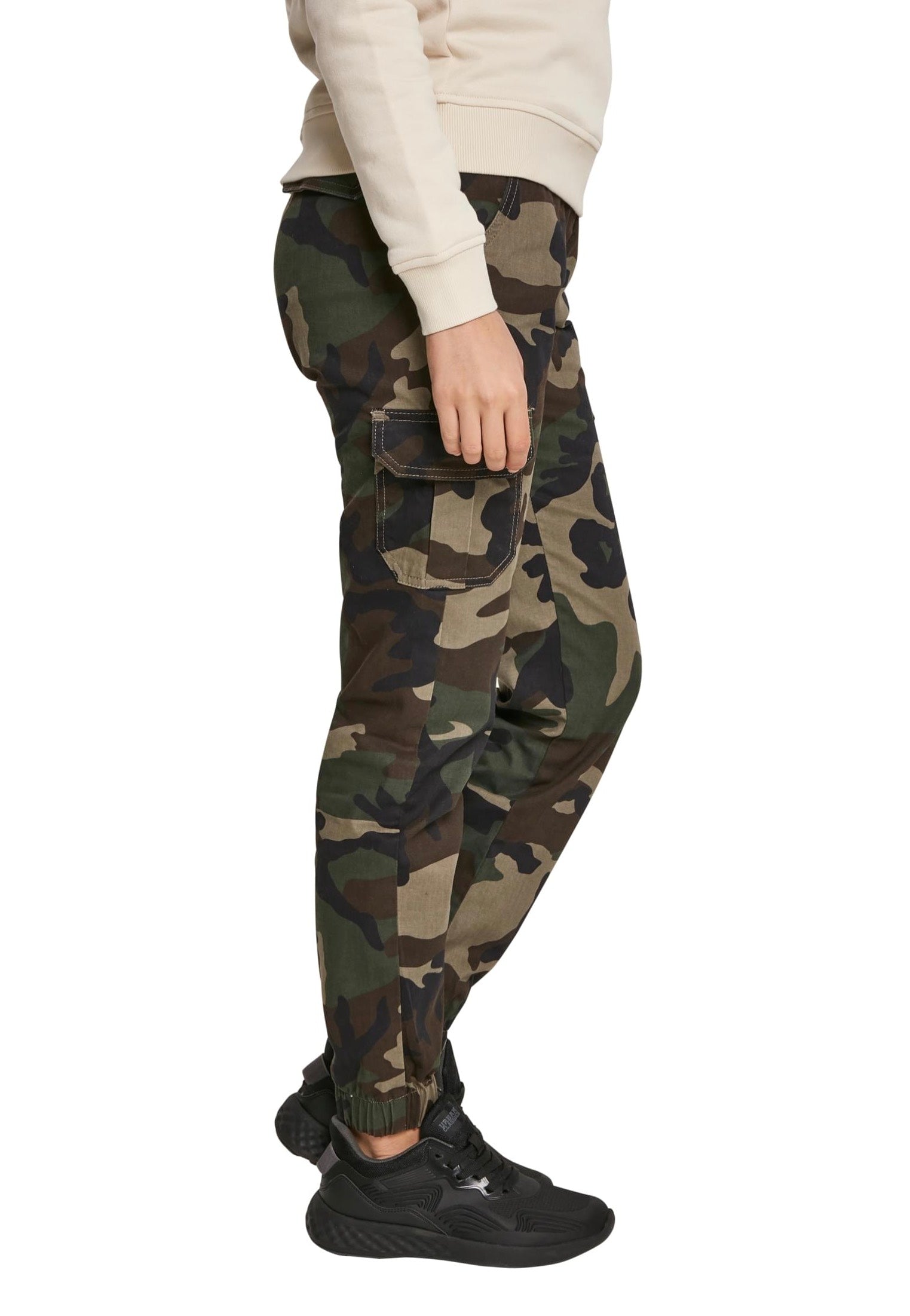 Urban Classics - Ladies High Waist Cargo Woodcamo - Pants Good Selling Sale Online