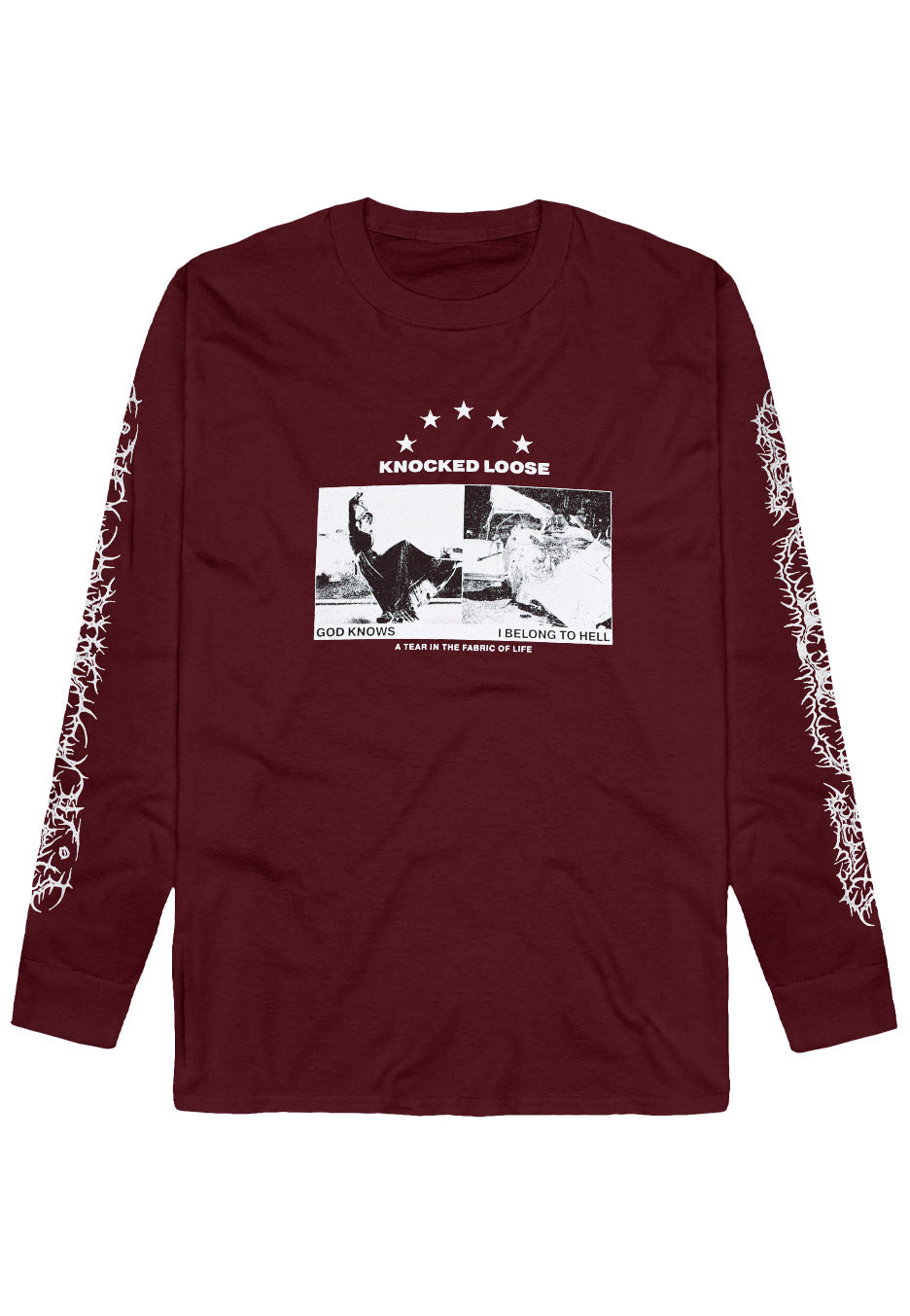 Knocked Loose - God Knows Burgundy - Longsleeve Cheap Sale 100% Original