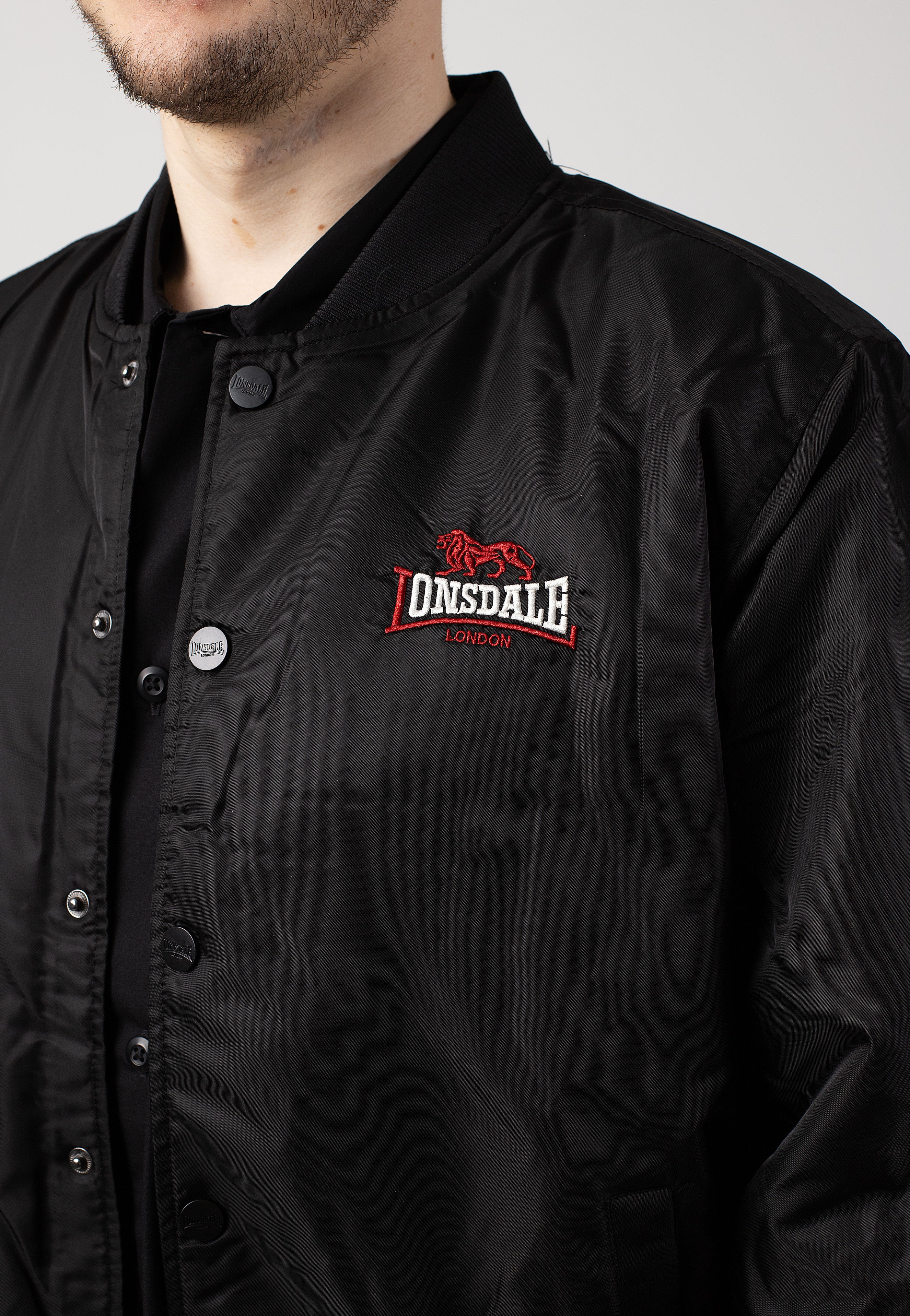 Lonsdale - Orkney Black/Red/Ecru - College Jacket Discount Outlet Locations